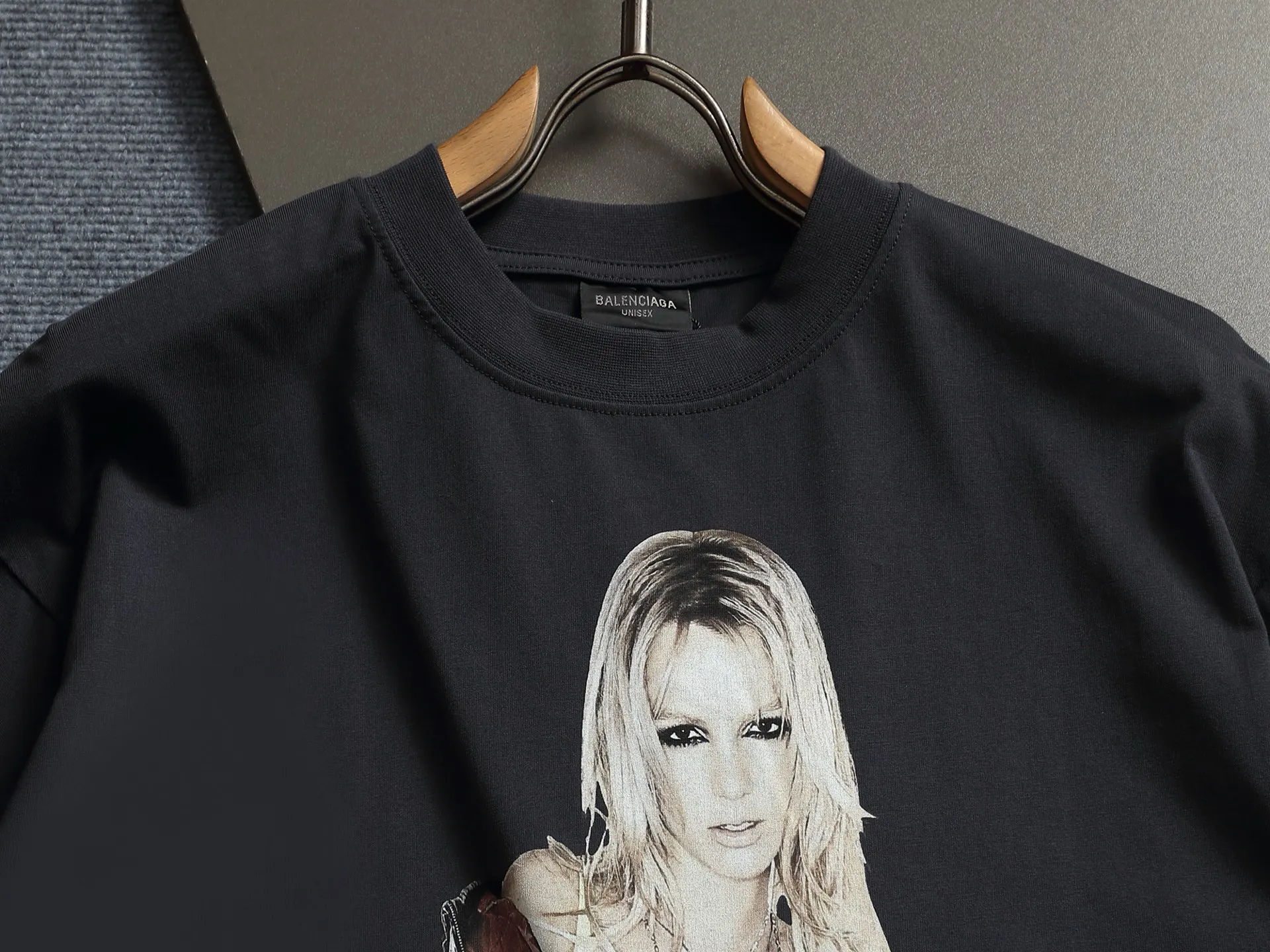 Balenciaga Black Logo Short Sleeve T-Shirt Street