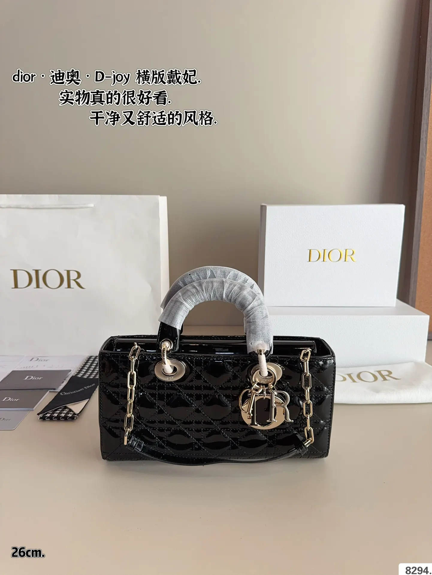 Dior 漆皮 全套 戴妃 横版 漆皮纹 夏日必备单 斜挎包 轻便斜挎款