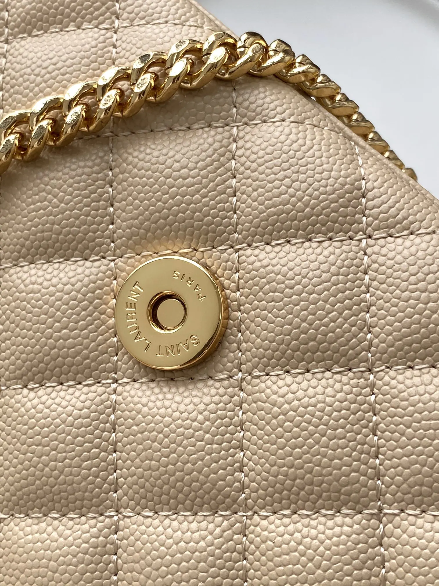 Gold Shoulder Bag Leather