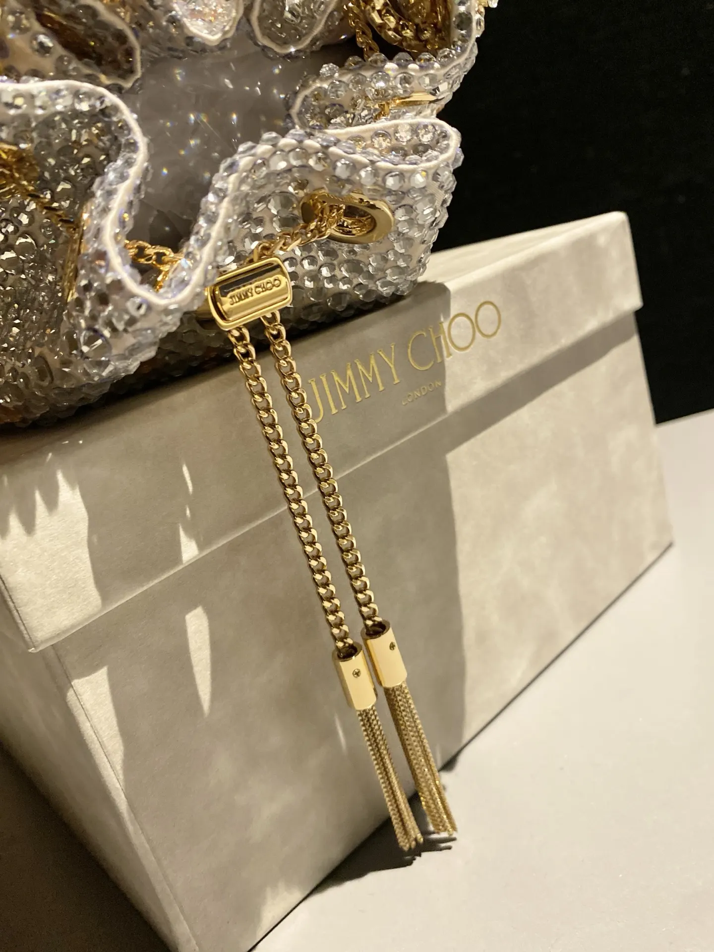 JIMMY CHOO BON BON系列标志款手提包 鏈條包 精致鏈條款