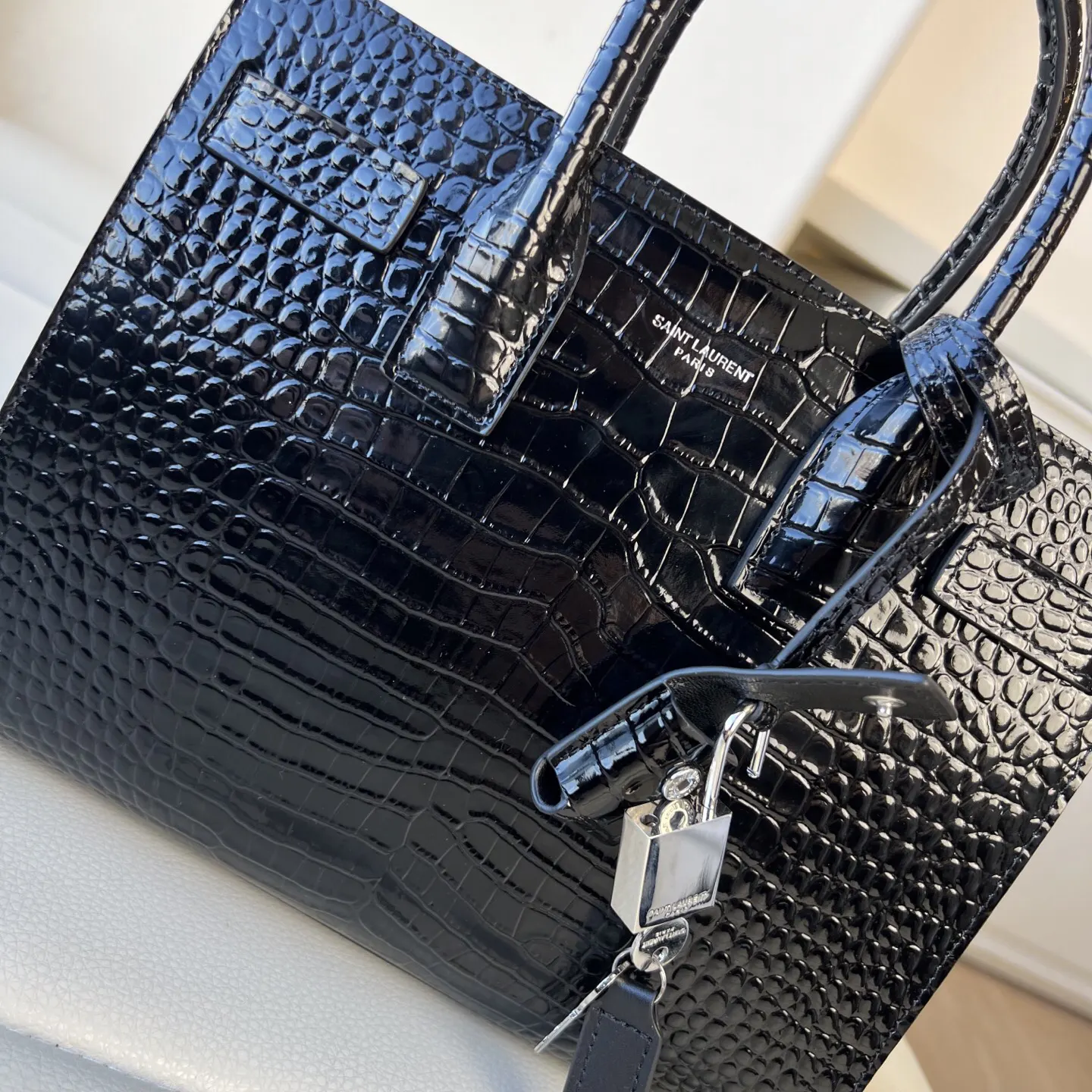 Silver Clutch Bag Leather