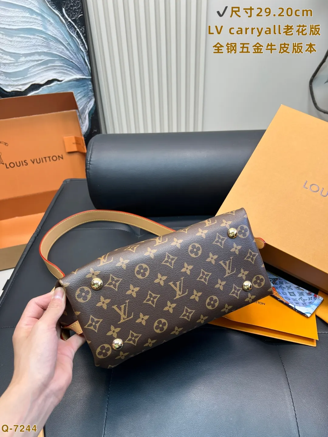 Louis Vuitton Monogram Tote Bag Leather