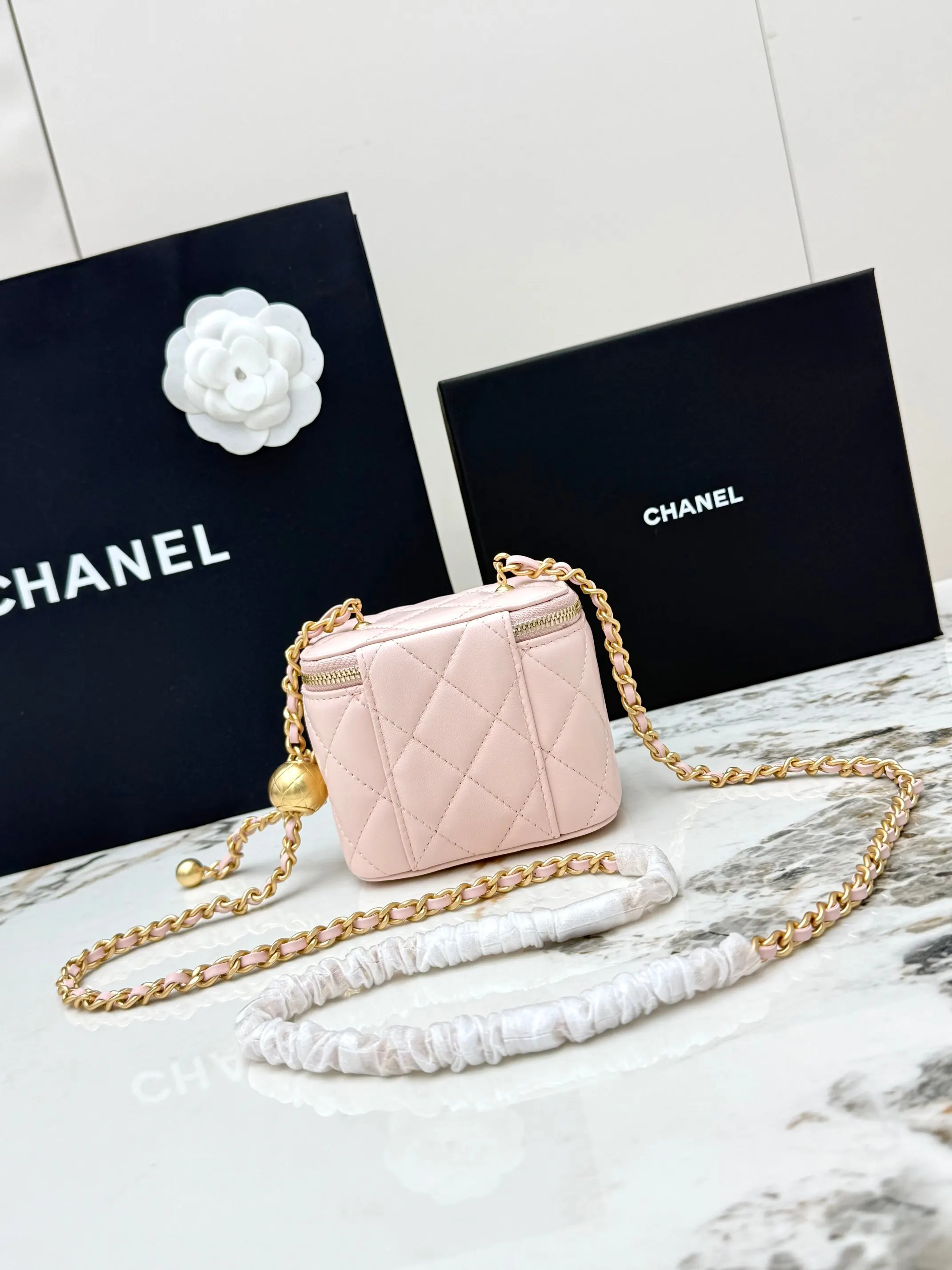 CHANEL 金色 羊皮 鏈條包 精致鏈條款