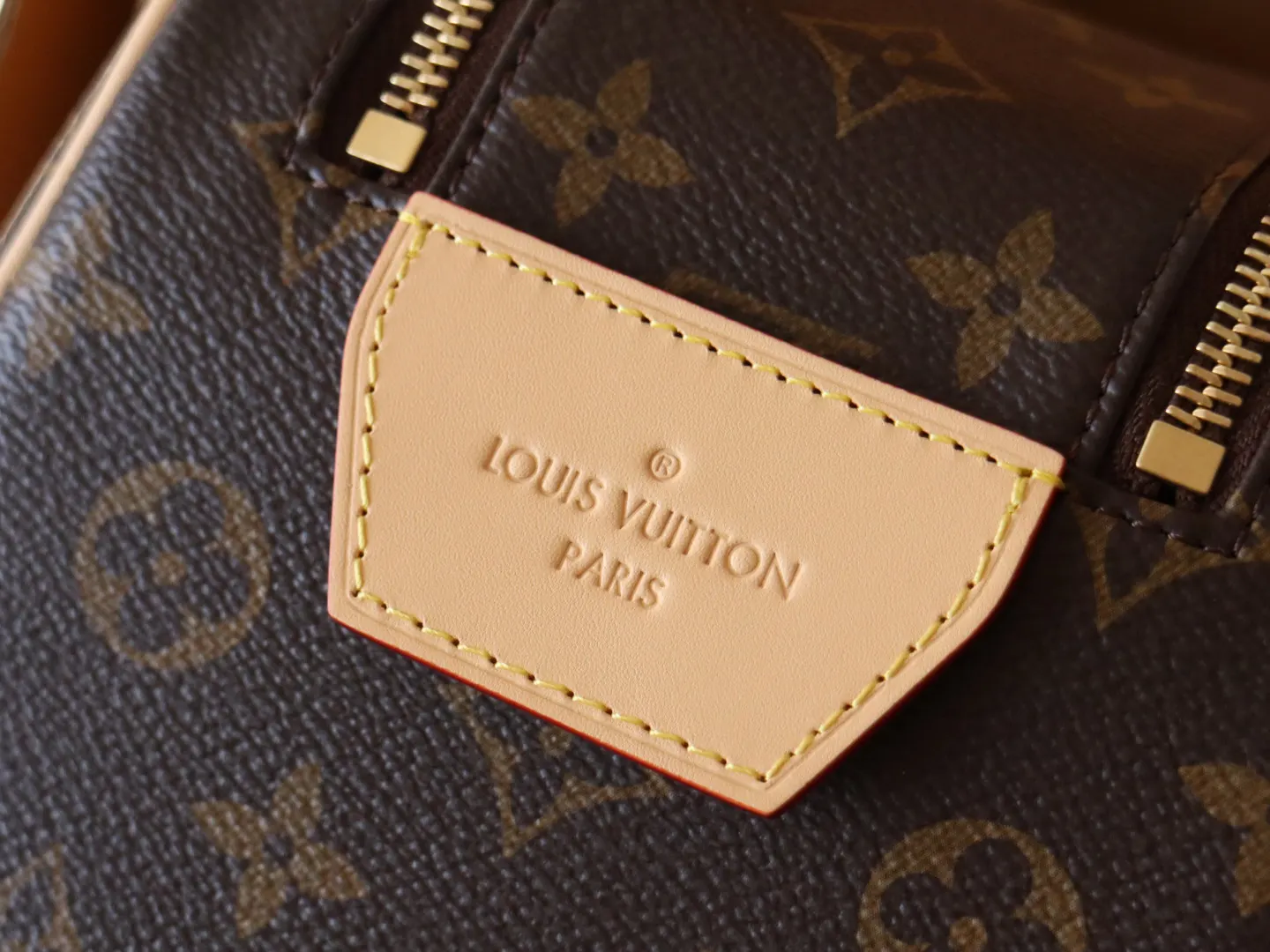 Monogram Cosmetic Pouch Leather