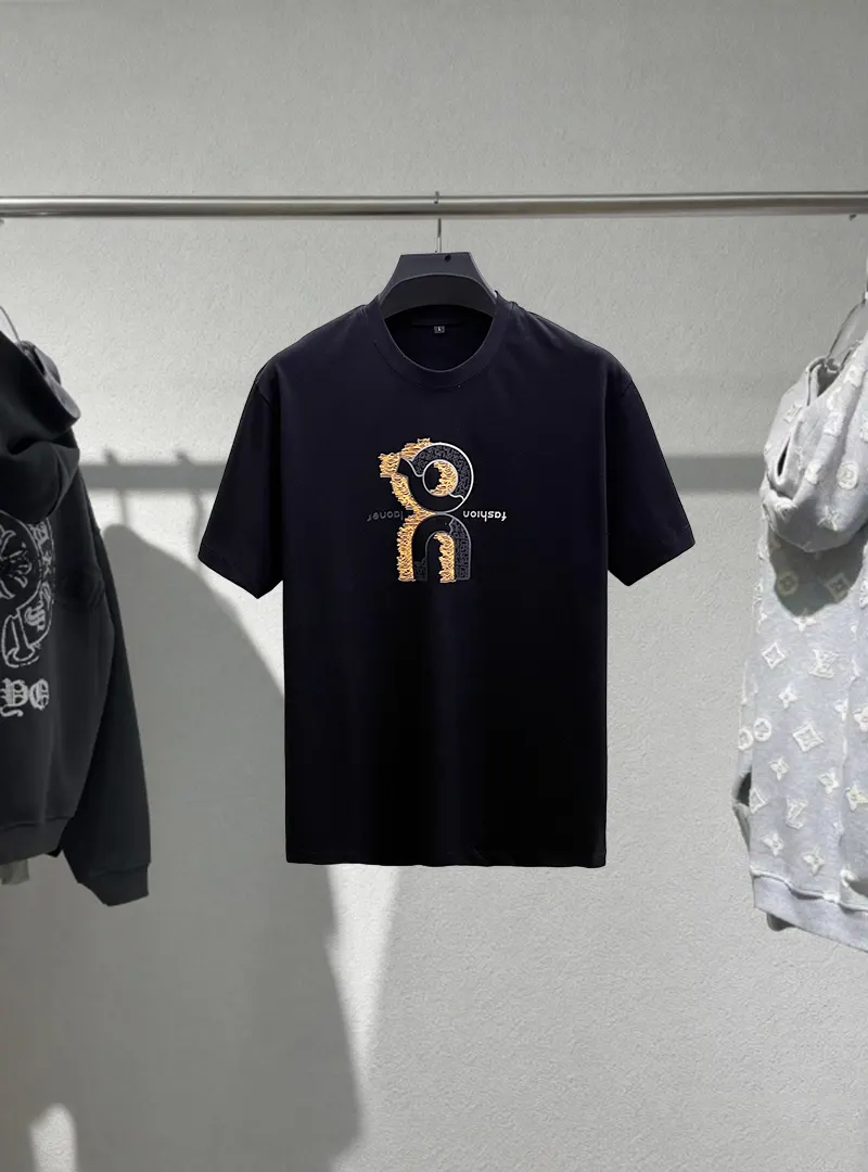 Dior 黑色短袖T恤 面料细节款