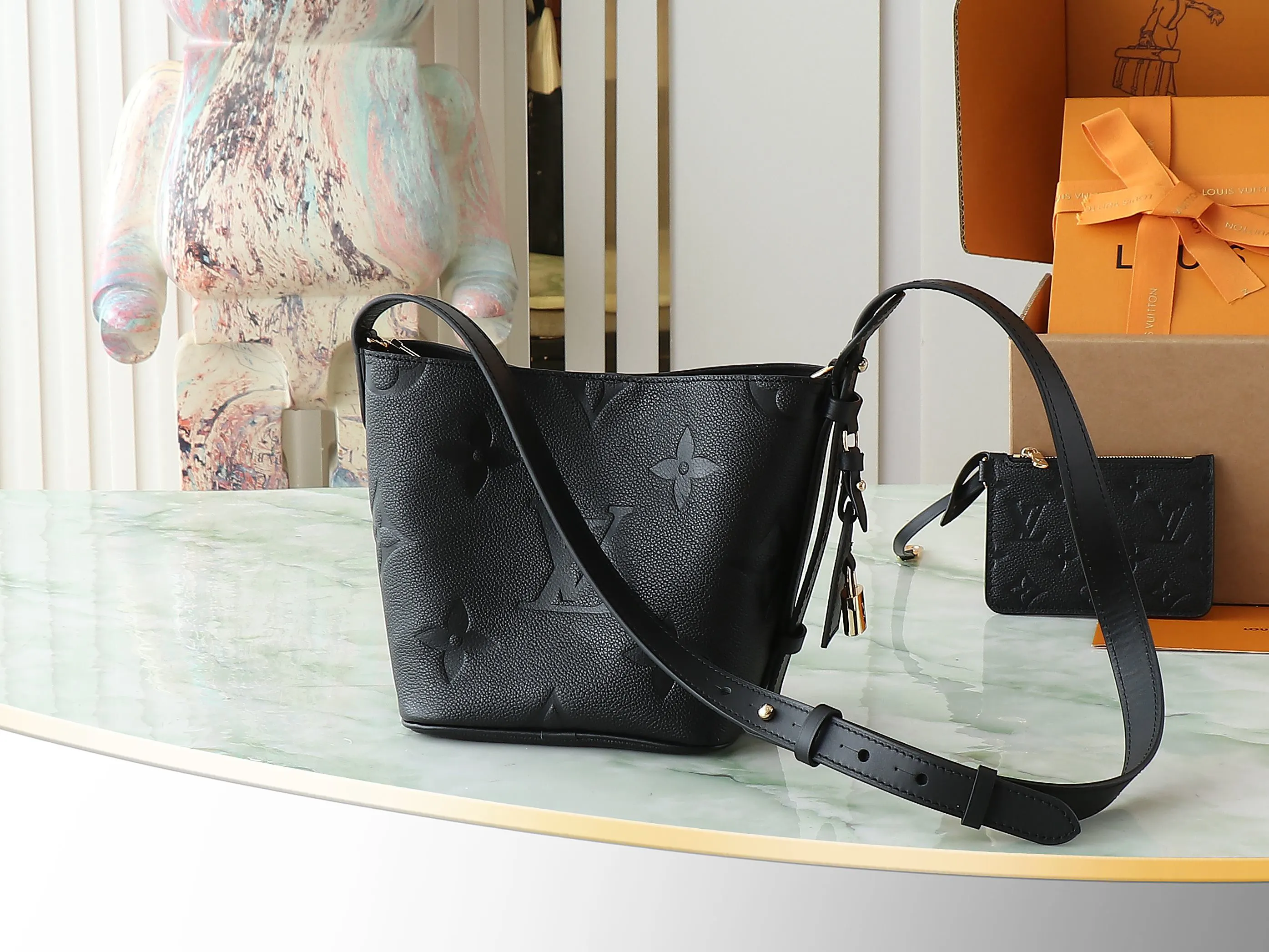 Black Bucket Bag Casual Canvas