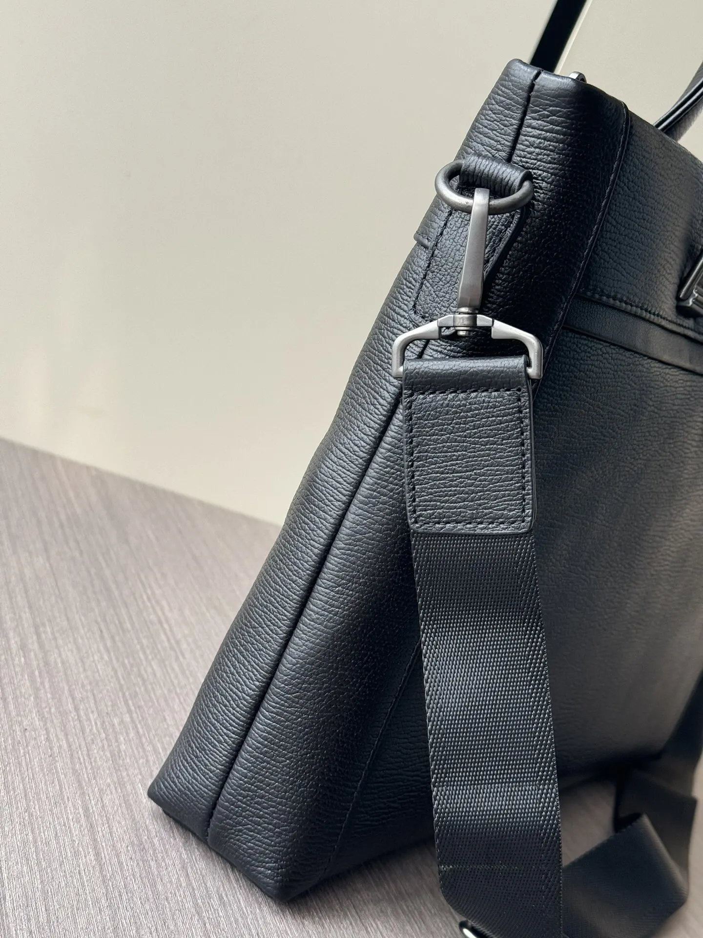 Prada Black Briefcase Business Commuter Leather