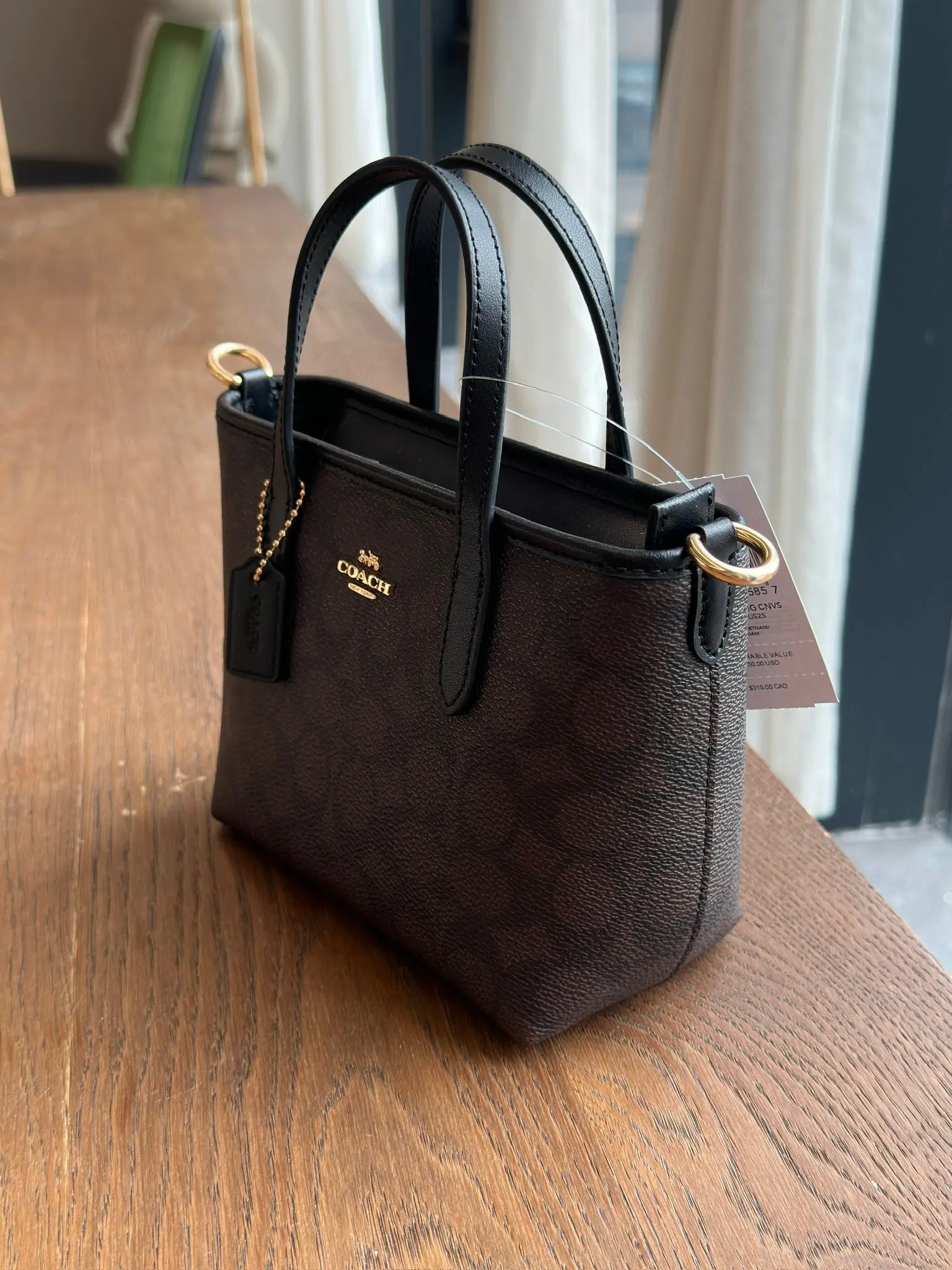 Coach Mini购物袋 City迷你拉链 托特包 大容量托特款