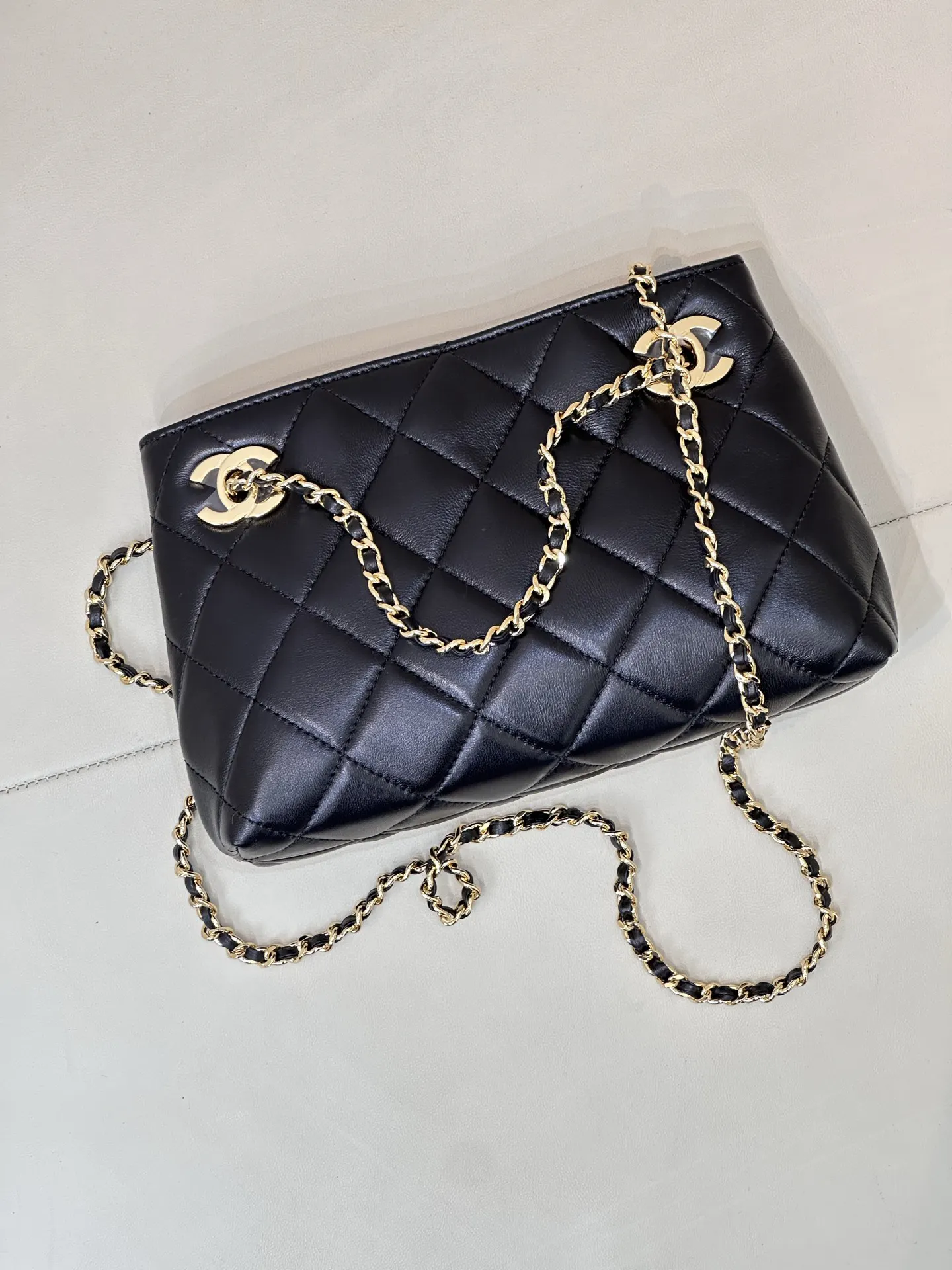 Chanel Leather Quilted Hobo Bag
