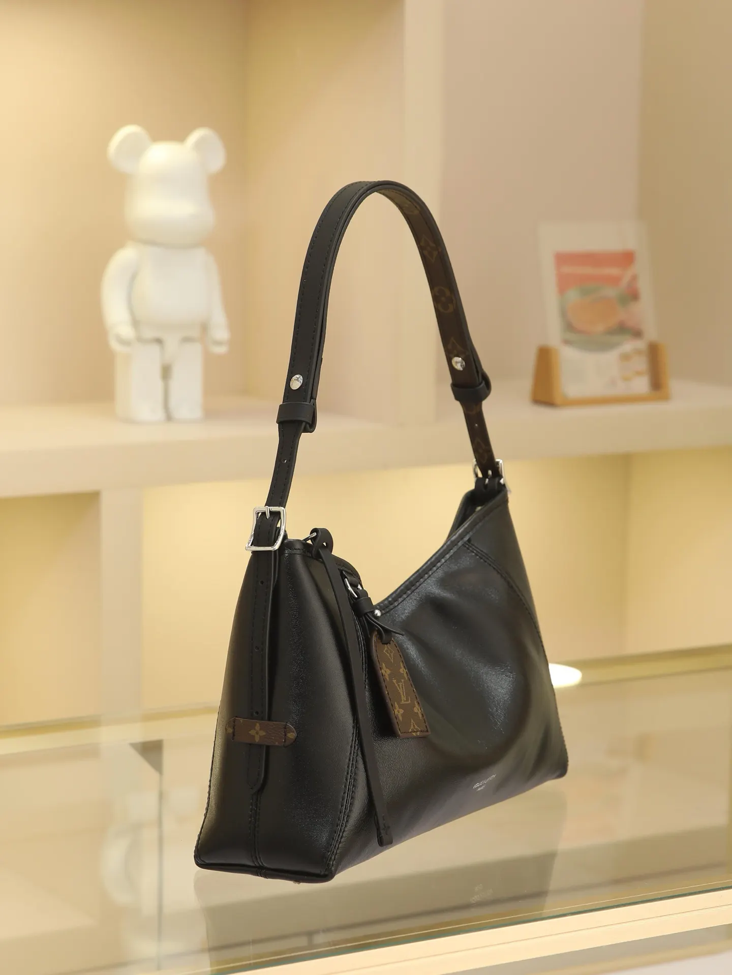 Louis Vuitton Black Silver Crossbody Bag Lightweight