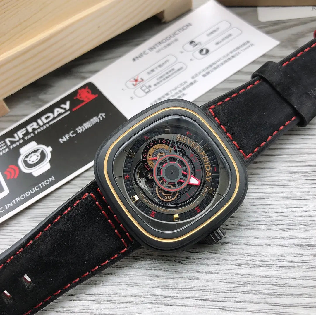 Black White Red Gold Watch Classic