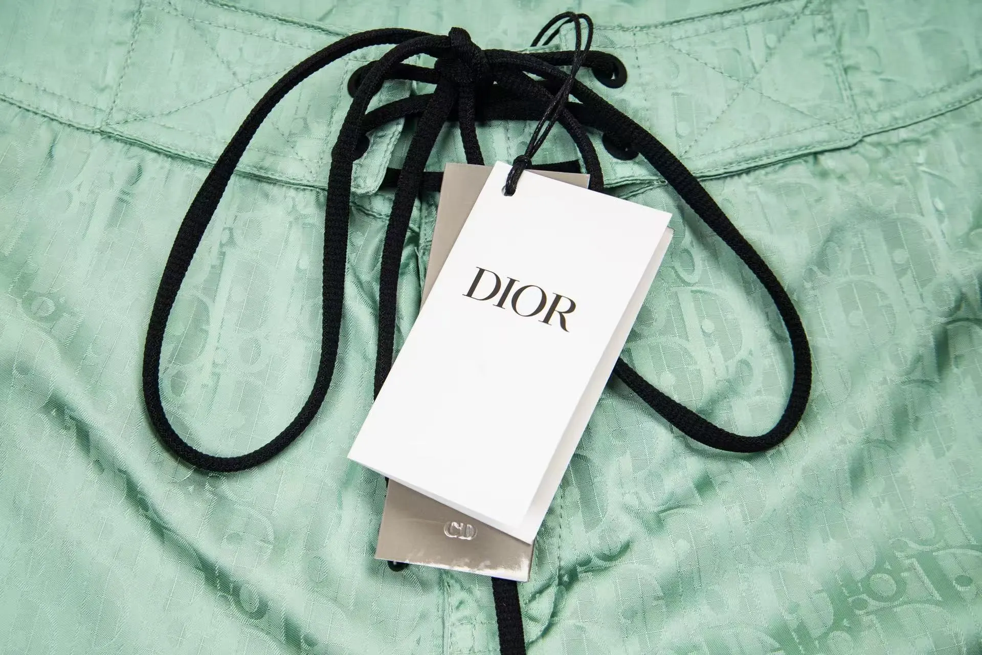 Dior Oblique 薄荷绿提花休闲短裤 精致穿搭款