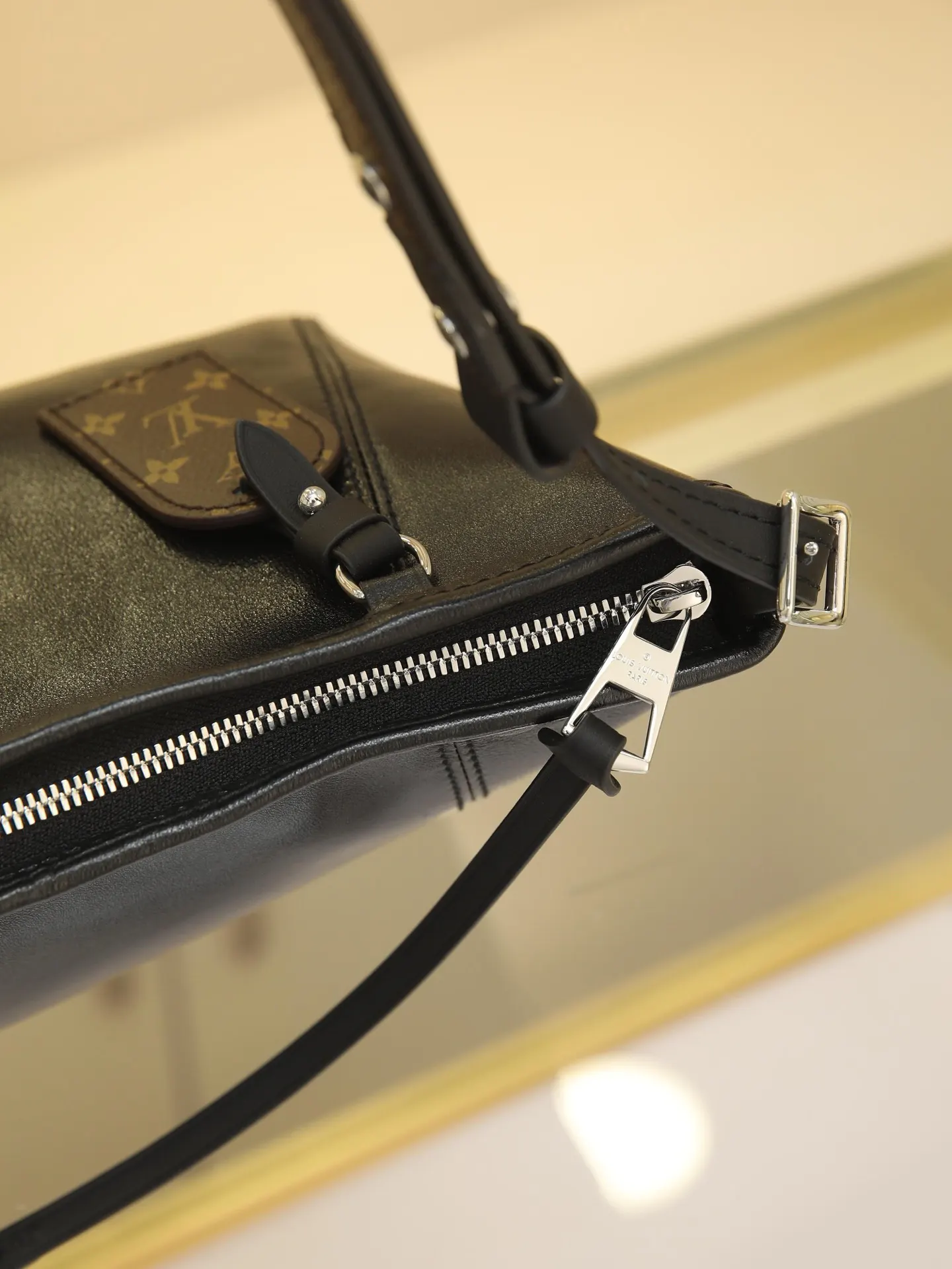 Louis Vuitton Black Silver Crossbody Bag Lightweight