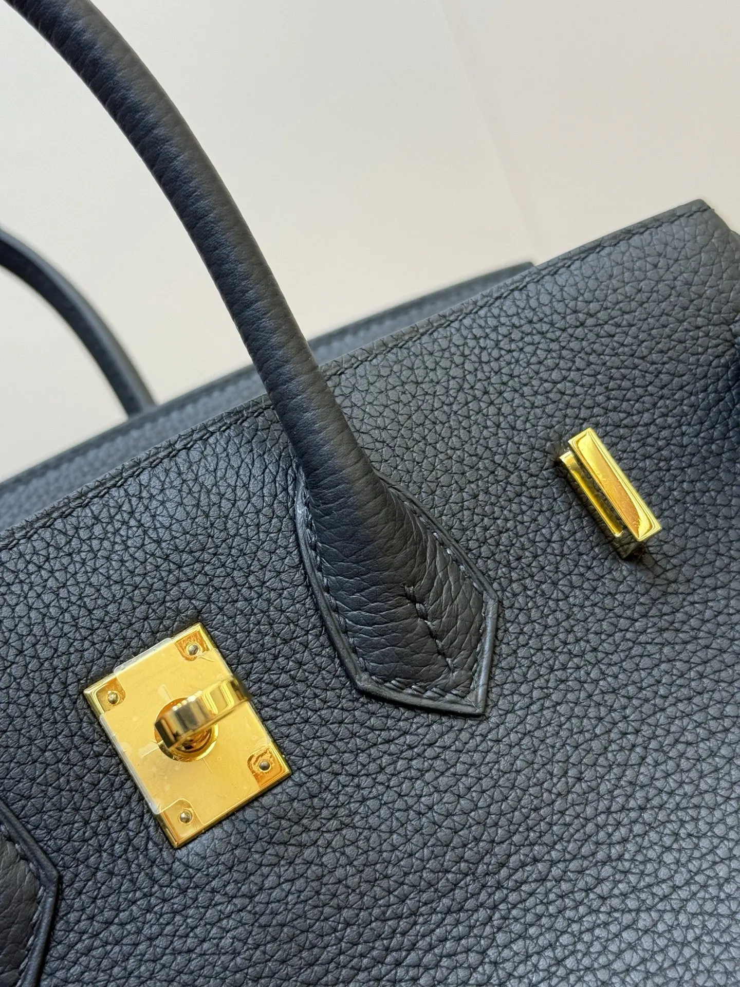Hermès Birkin Black Top Handle Bag Classic Leather