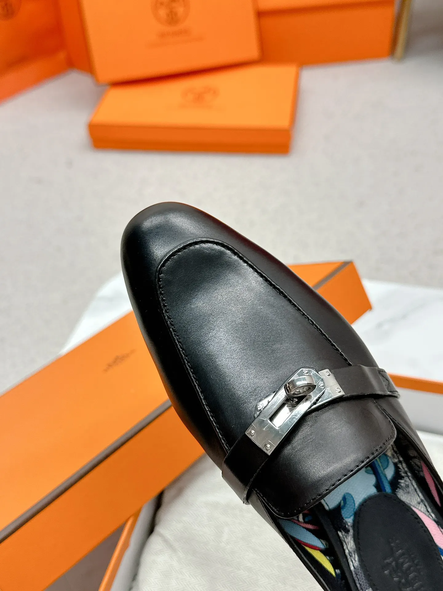 Hermès Leather Slides