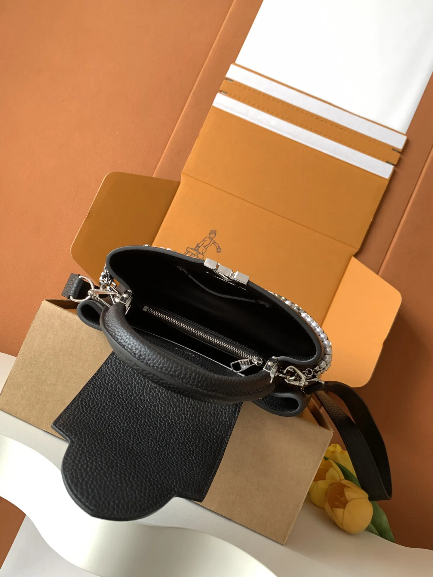 Black Chain Bag Leather