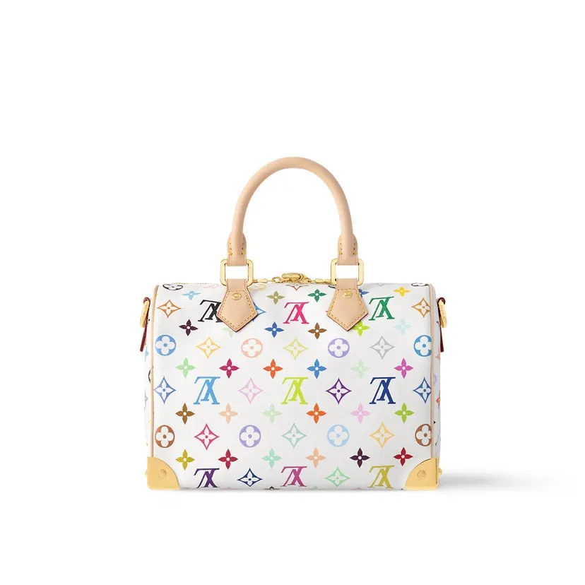 LV 白色彩色老花Speedy手袋 小号款 复古款｜ORBUYBAG 岚奢包高端时尚精品