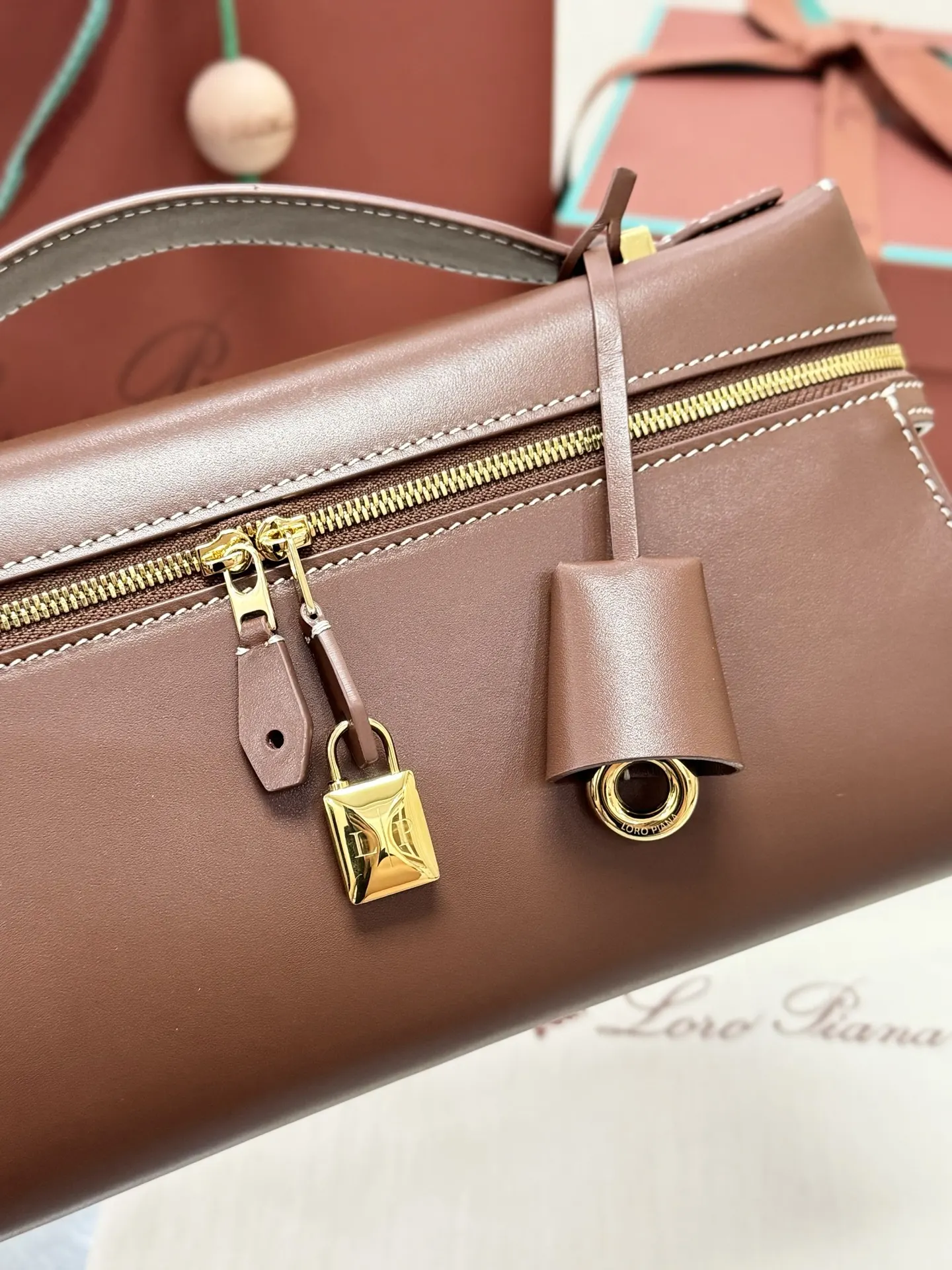 Brown Clutch Bag Leather