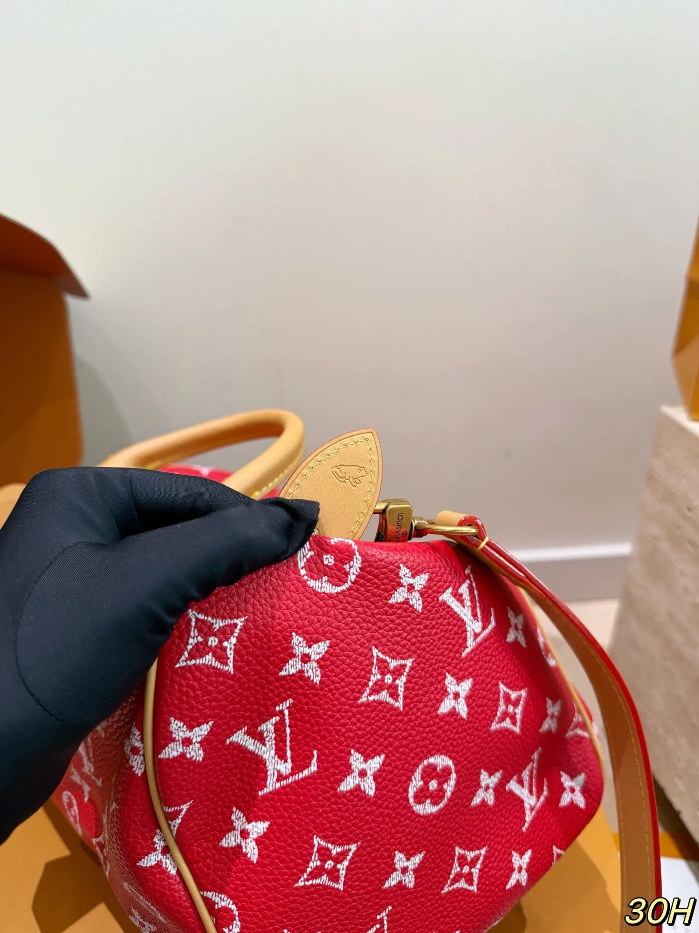 Louis Vuitton Speedy 红色 手提包 实拍款01