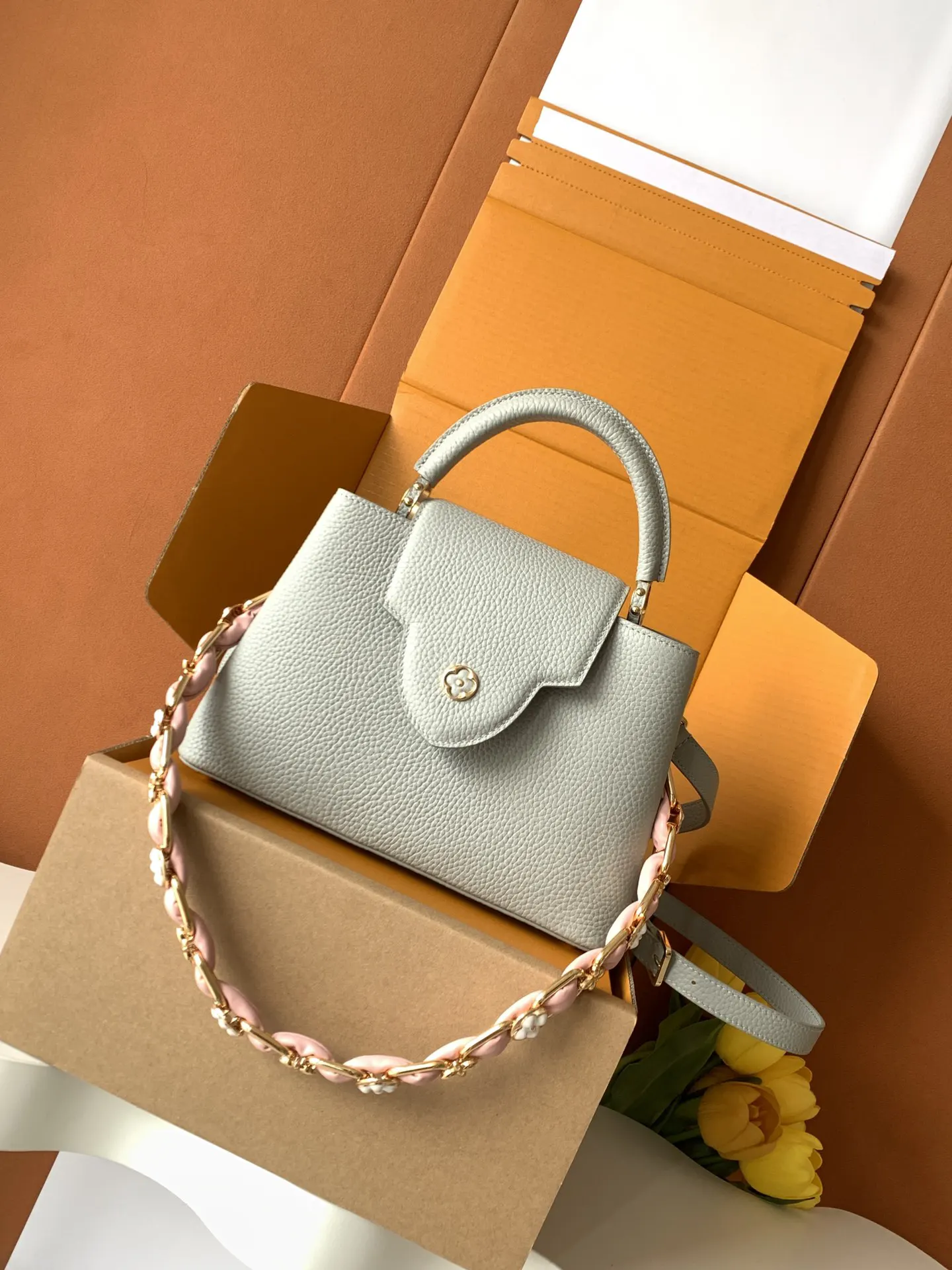 LV 綠色压纹鏈條手提包 小號款｜ORBUYBAG 嵐奢包高端時尚精品