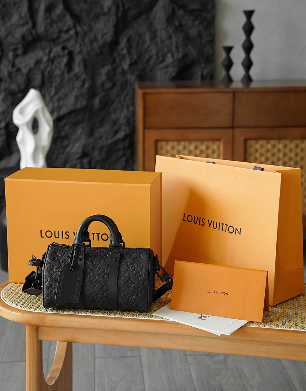 Keepall 牛皮 旅行袋 大容量旅行款