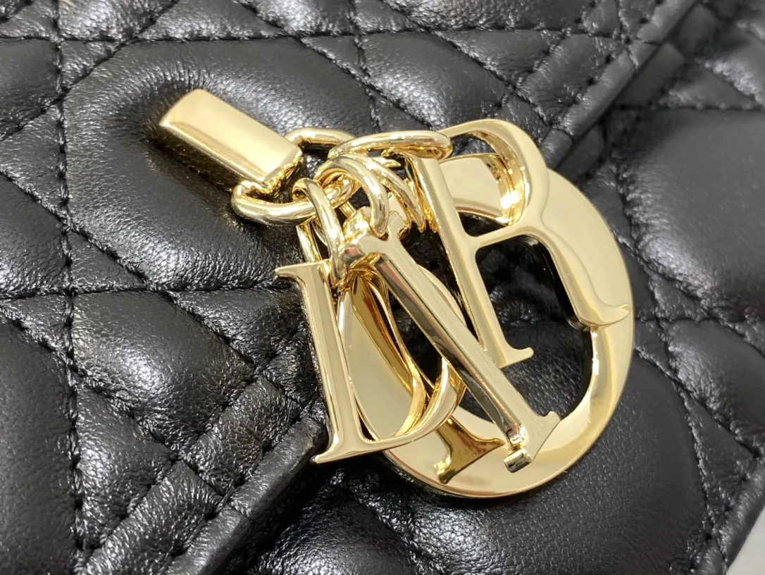 Dior 黑色羊皮手拿包 晚宴手拿
