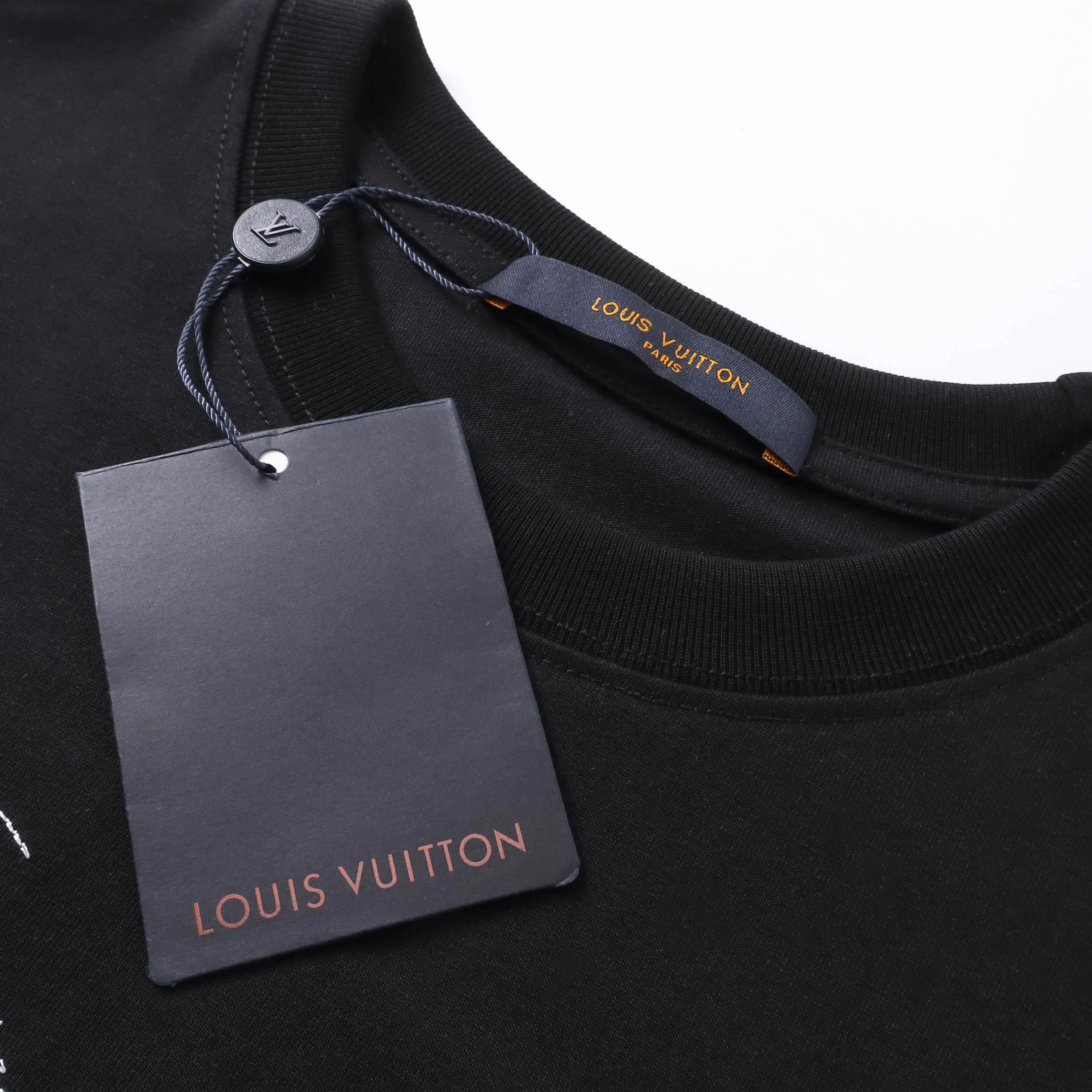 Louis Vuitton 黑色 Logo 字母 短袖T恤