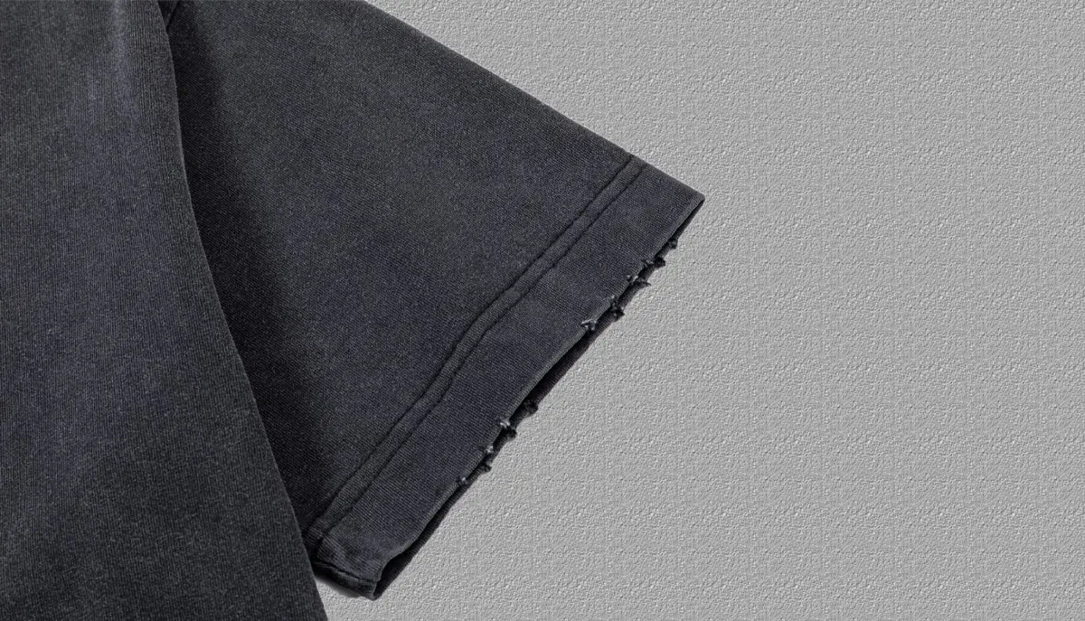 Balenciaga Tonal Logo Washed Crew Neck T-Shirt In Charcoal Black