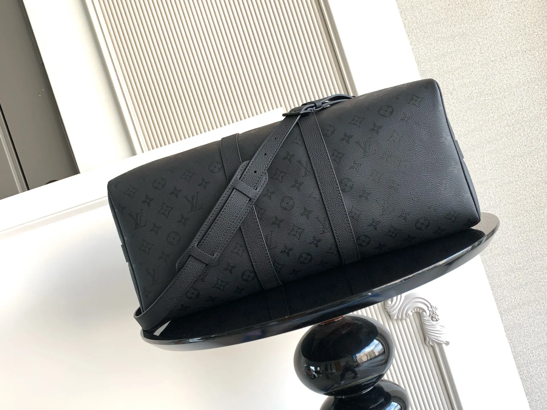 LV Black Embossed Travel Bag Image 4 LV Black Embossed Travel Bag Image 4