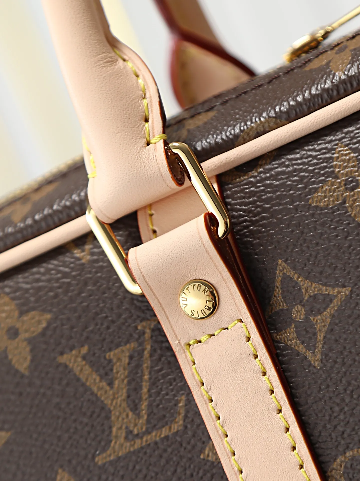 Monogram Briefcase Business Commuter Fashion Canvas