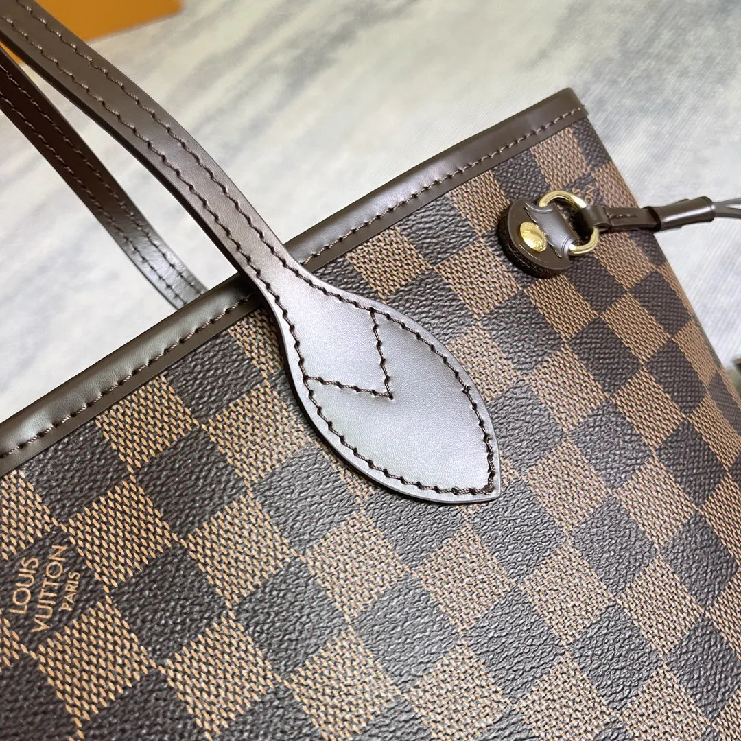 LV Neverfull 金色 牛皮 手拿包 精致手拿款