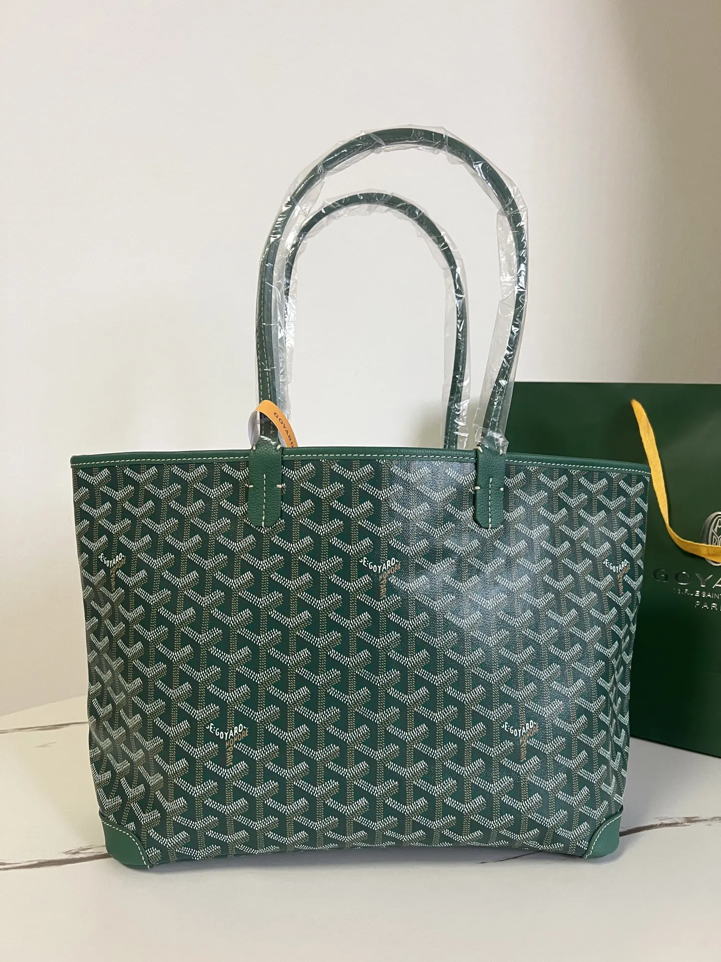Goyard Green Tote Bag Leather