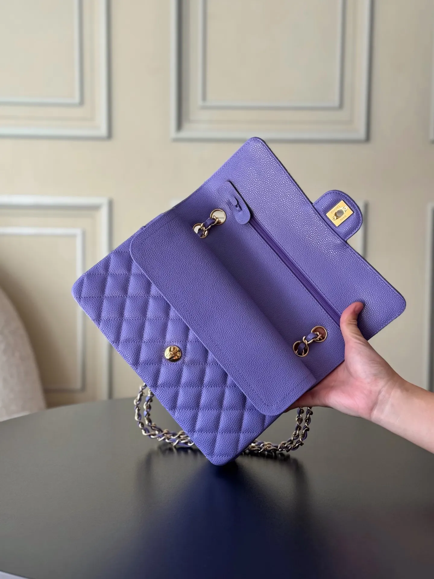 Chanel Caviar Cowhide Flap Chain Bag One Shoulder Cross Image 6 Chanel Caviar Cowhide Flap Chain Bag One Shoulder Cross Image 6