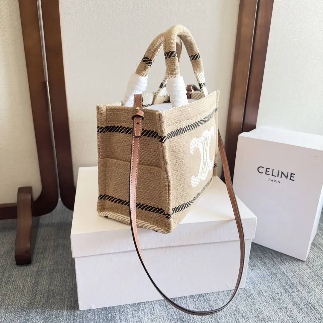 Celine 棕色 牛皮 托特包 大容量托特款