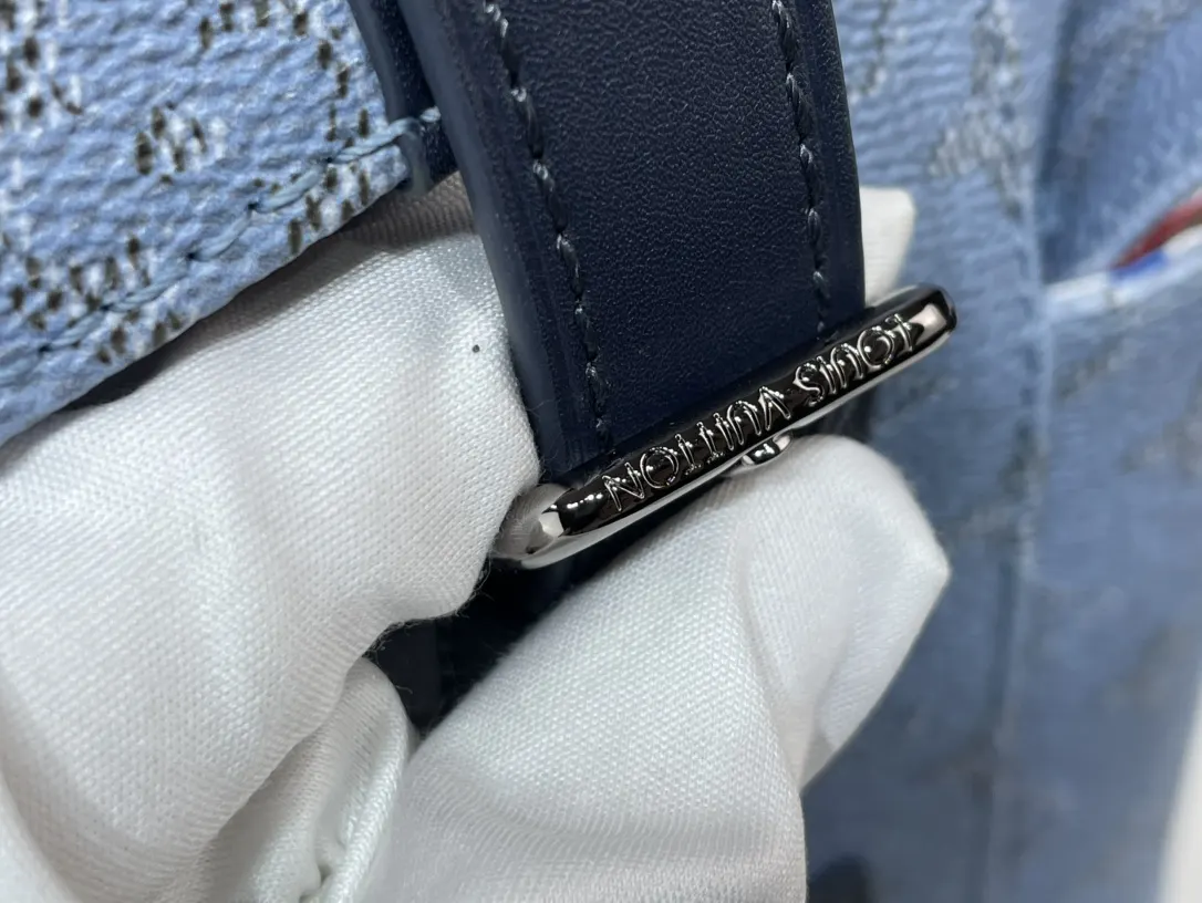 拼色 帆布 CHRISTOPHER 中号雙肩包 藍 实用雙肩款