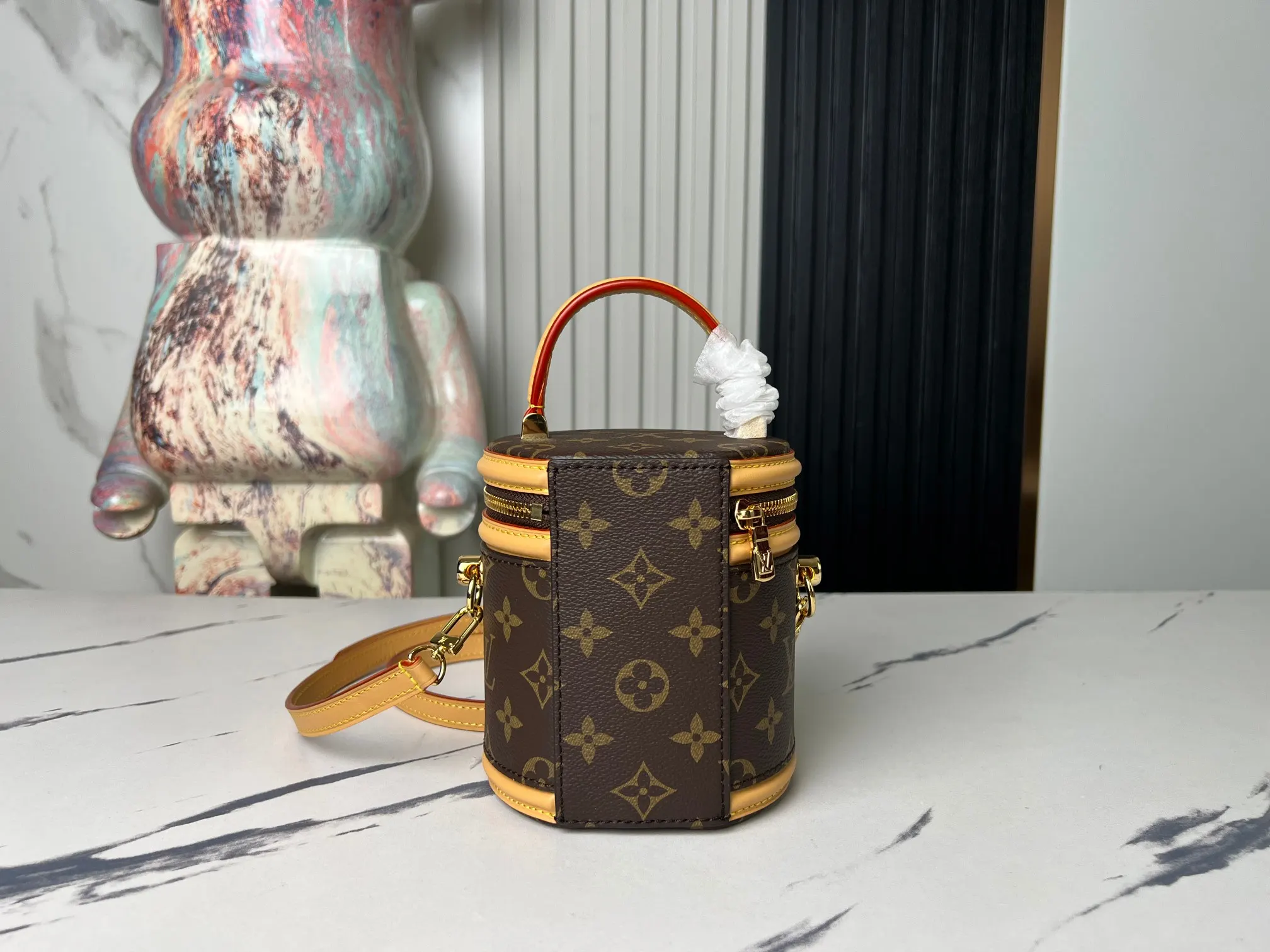 LV 老花 帆布 化妝包 便携收納款