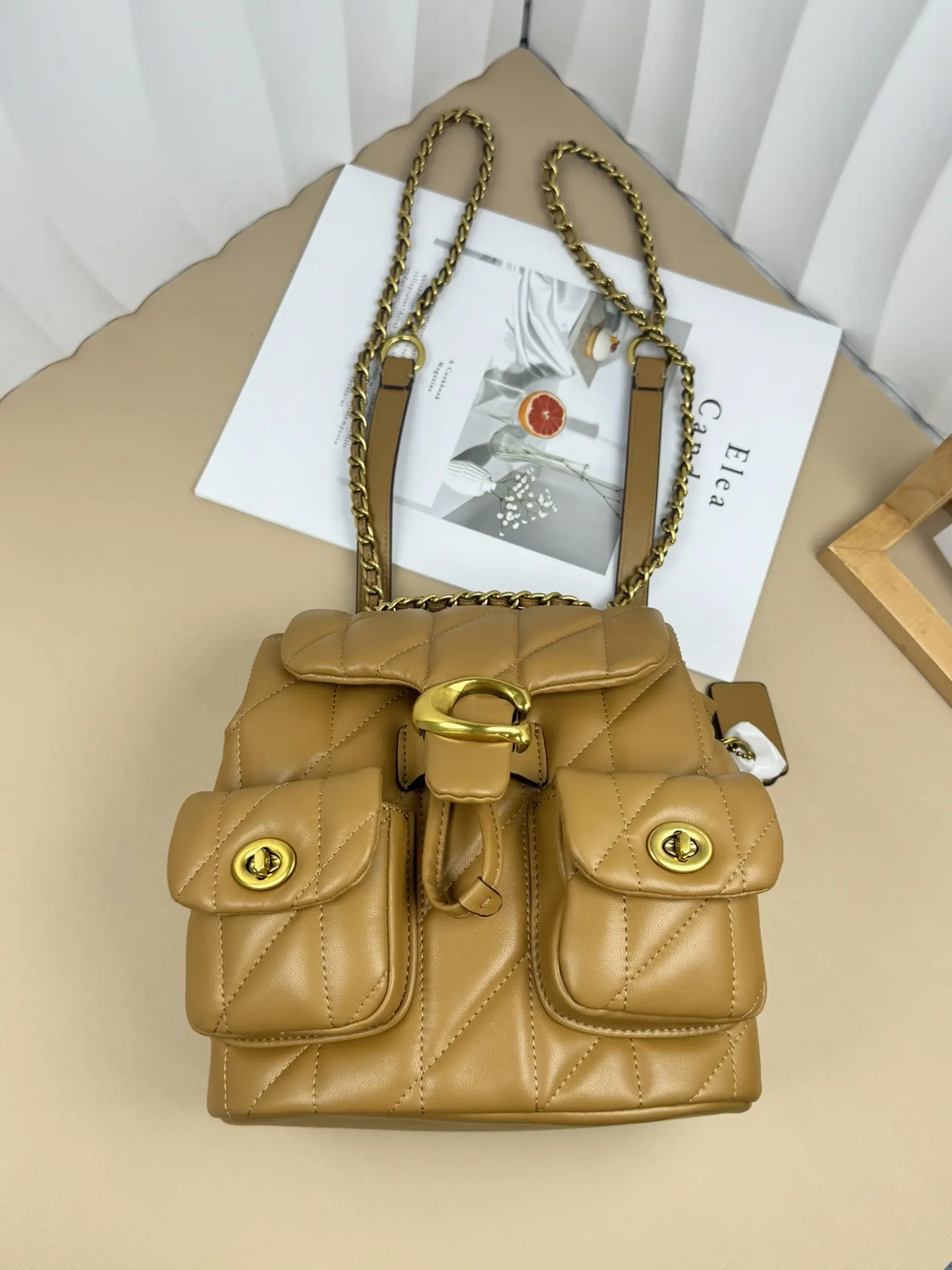Coach 羊皮 雙肩包 实用雙肩款
