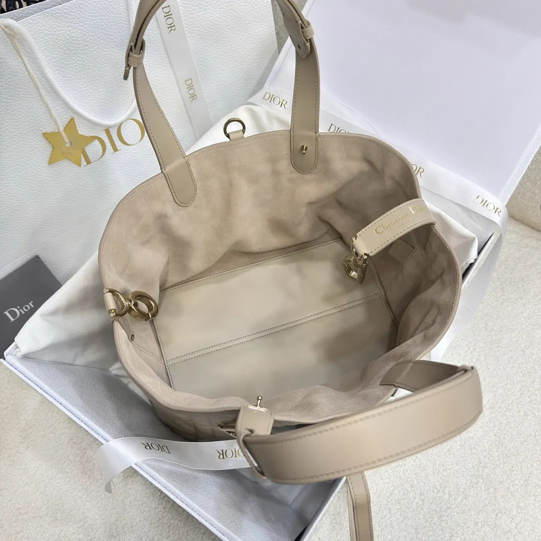 Beige Tote Bag Leather