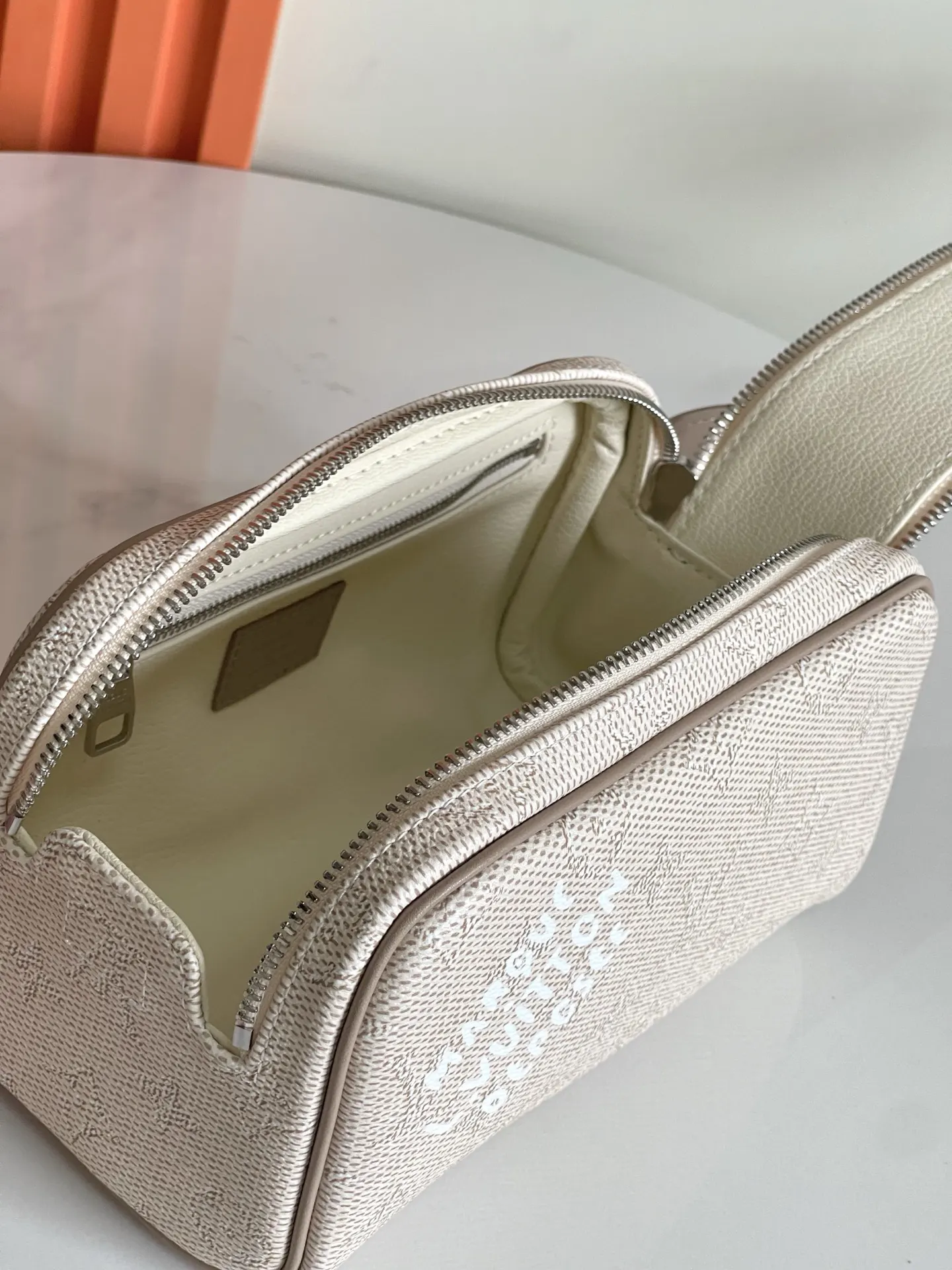 Yellow Cosmetic Pouch Leather