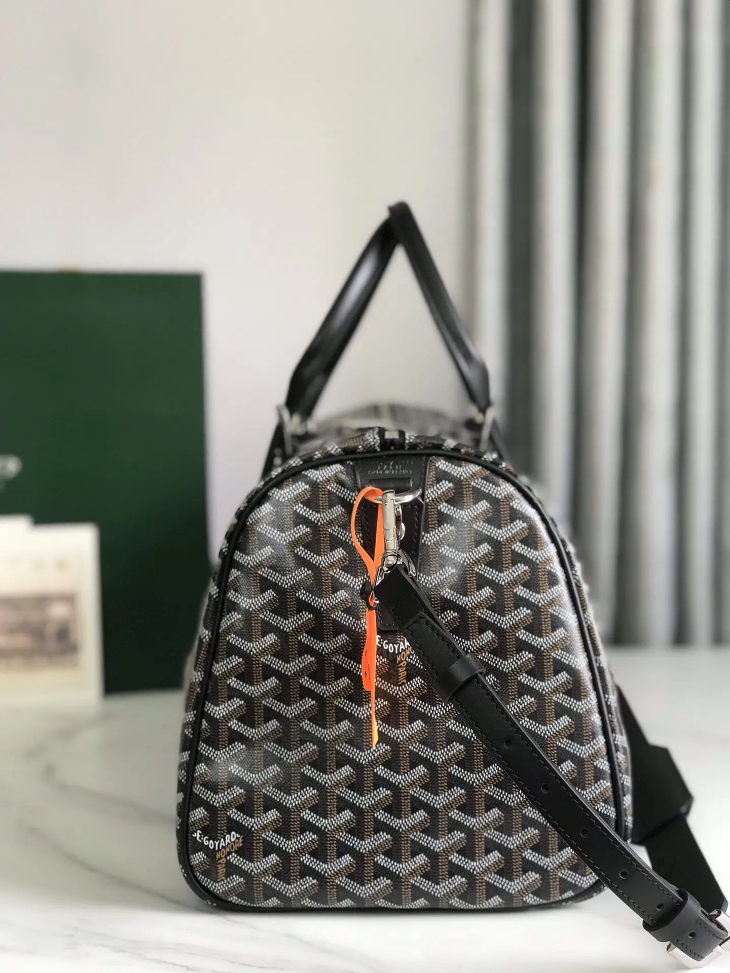 Goyard 深藍 酒紅 小牛皮 旅行袋 大容量旅行款