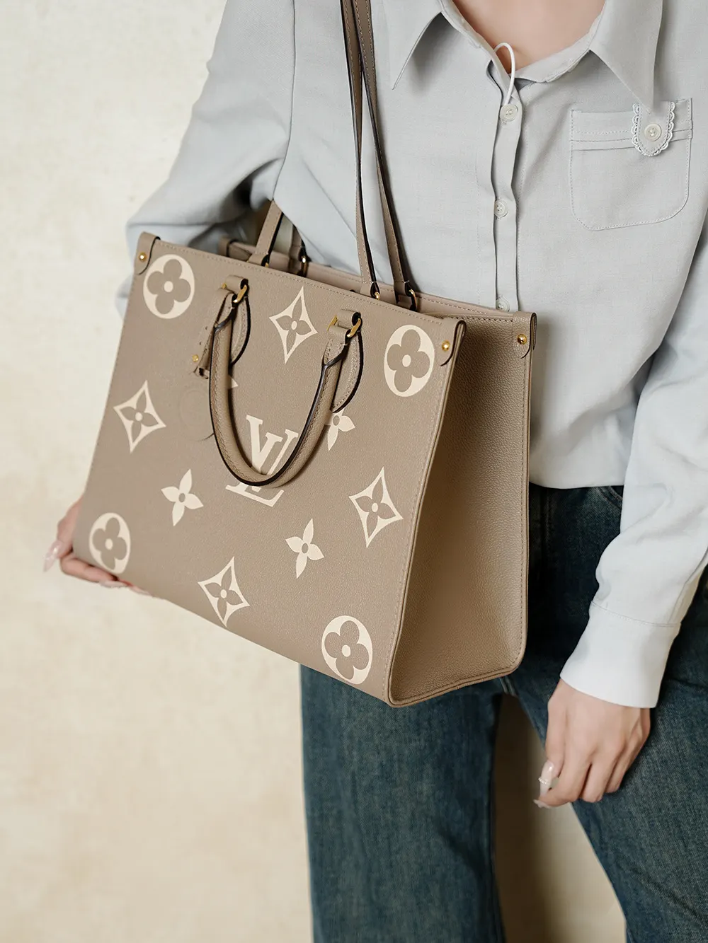 Gray Top Handle Bag Commuter