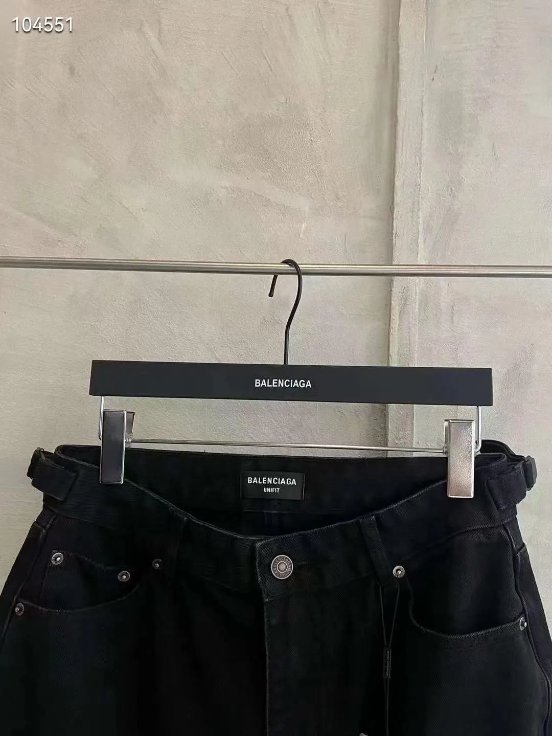 Balenciaga 24SS 黑色 牛仔 褲子