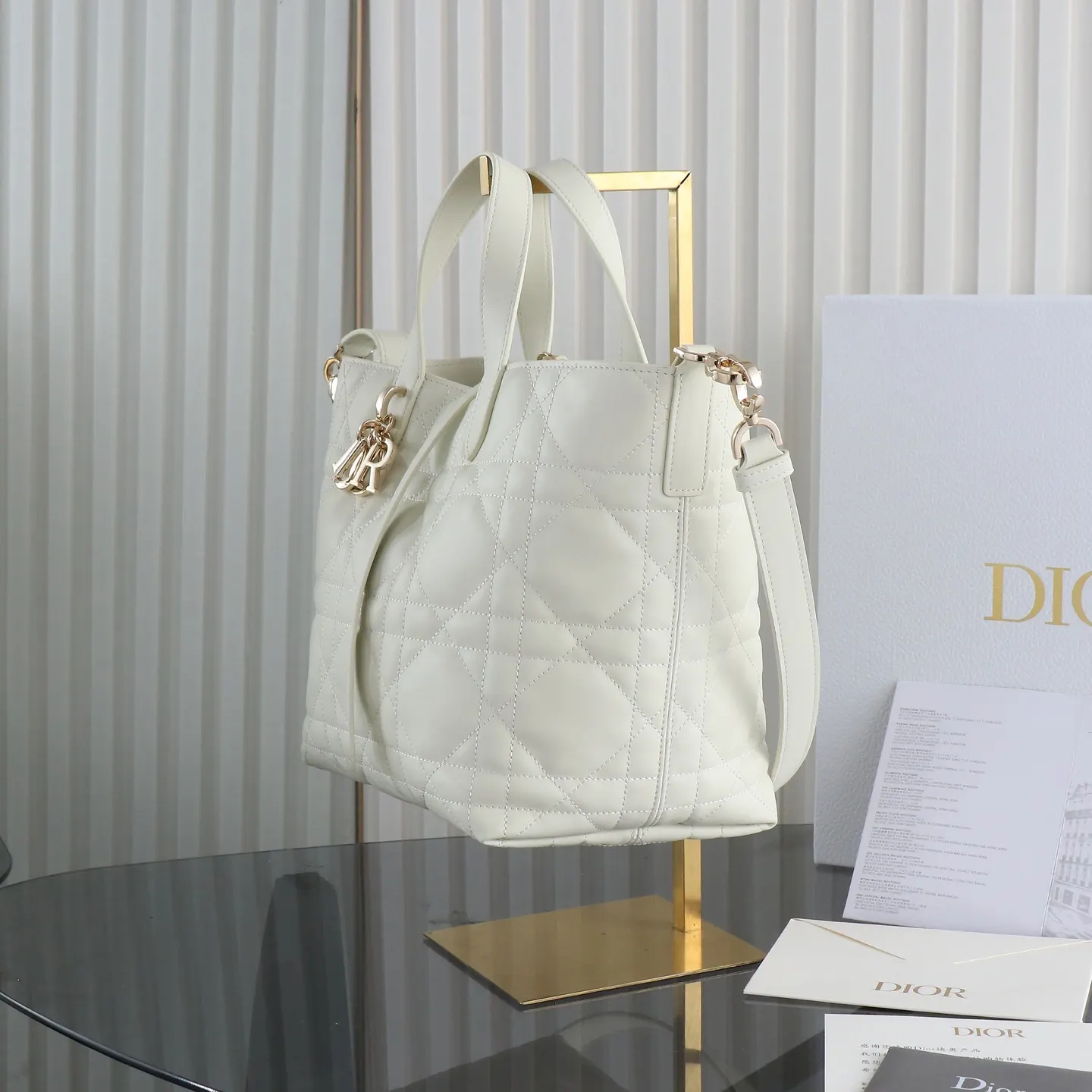 Dior Toujours 白色 皮革 手提包