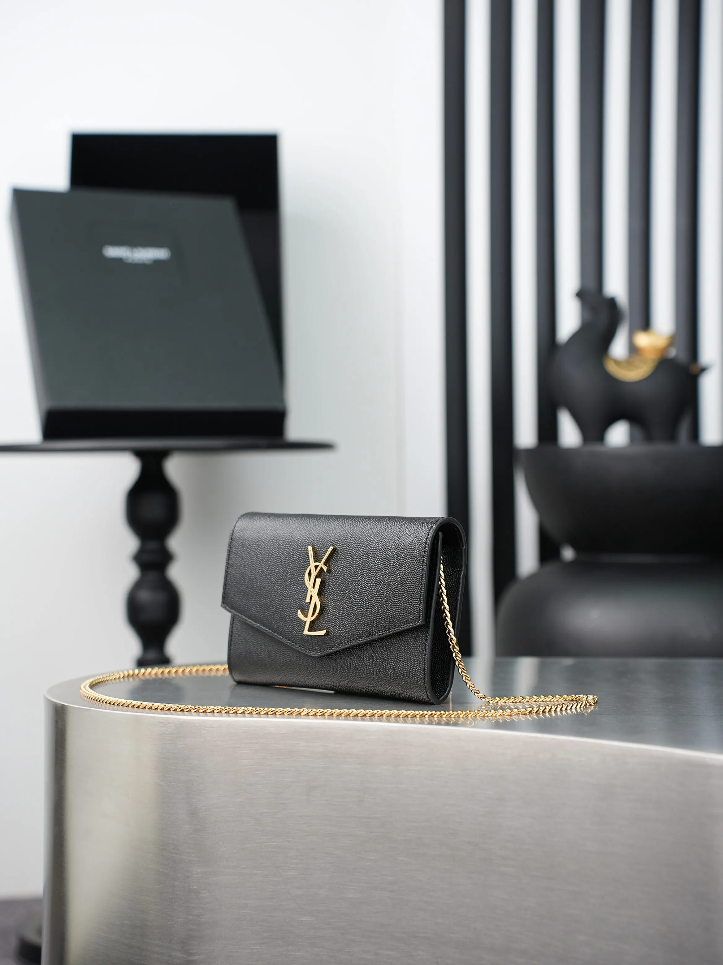 Black Chain Bag Leather