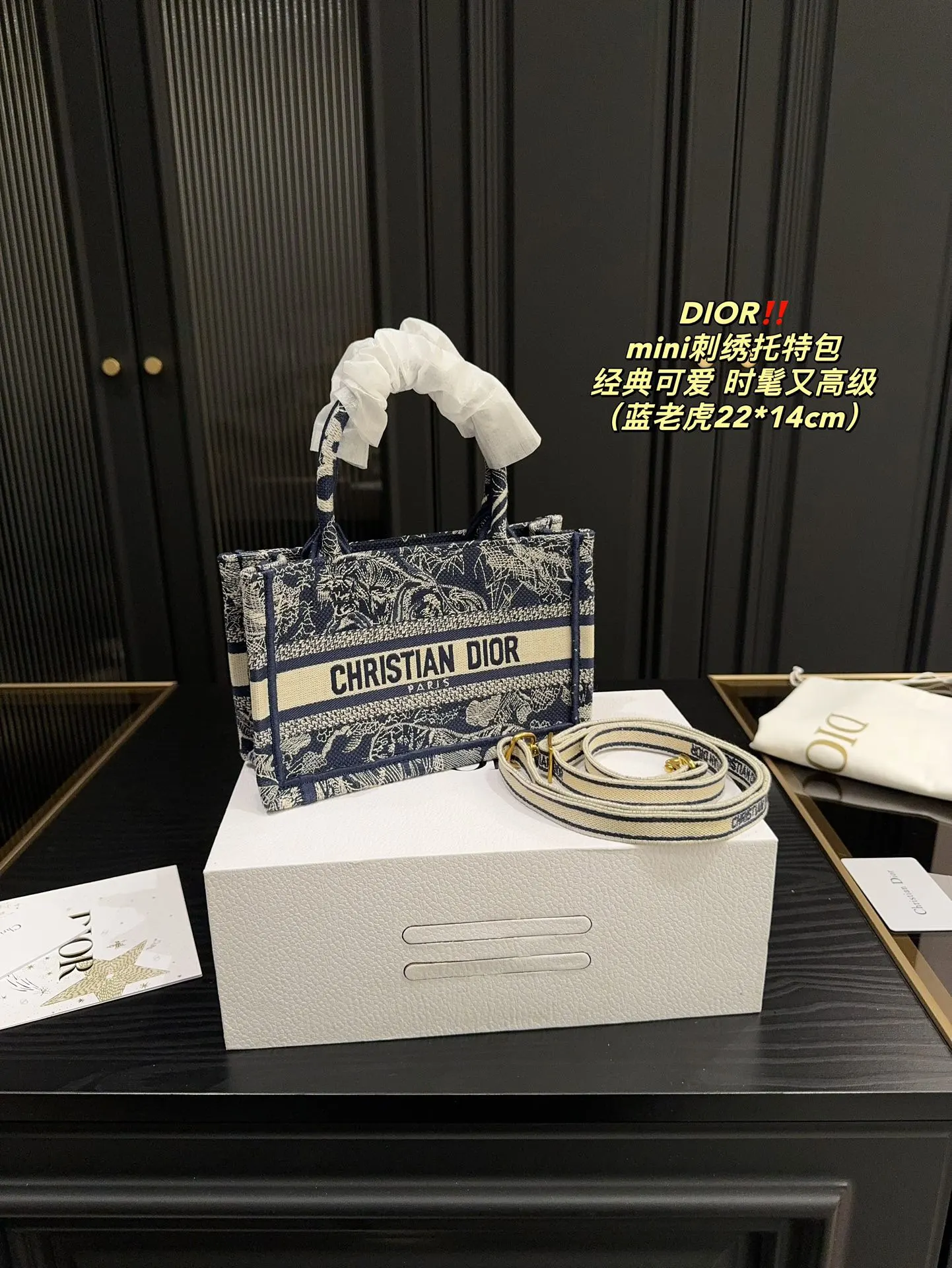 Dior 尺寸 mini刺绣托特包 复 大容量托特款