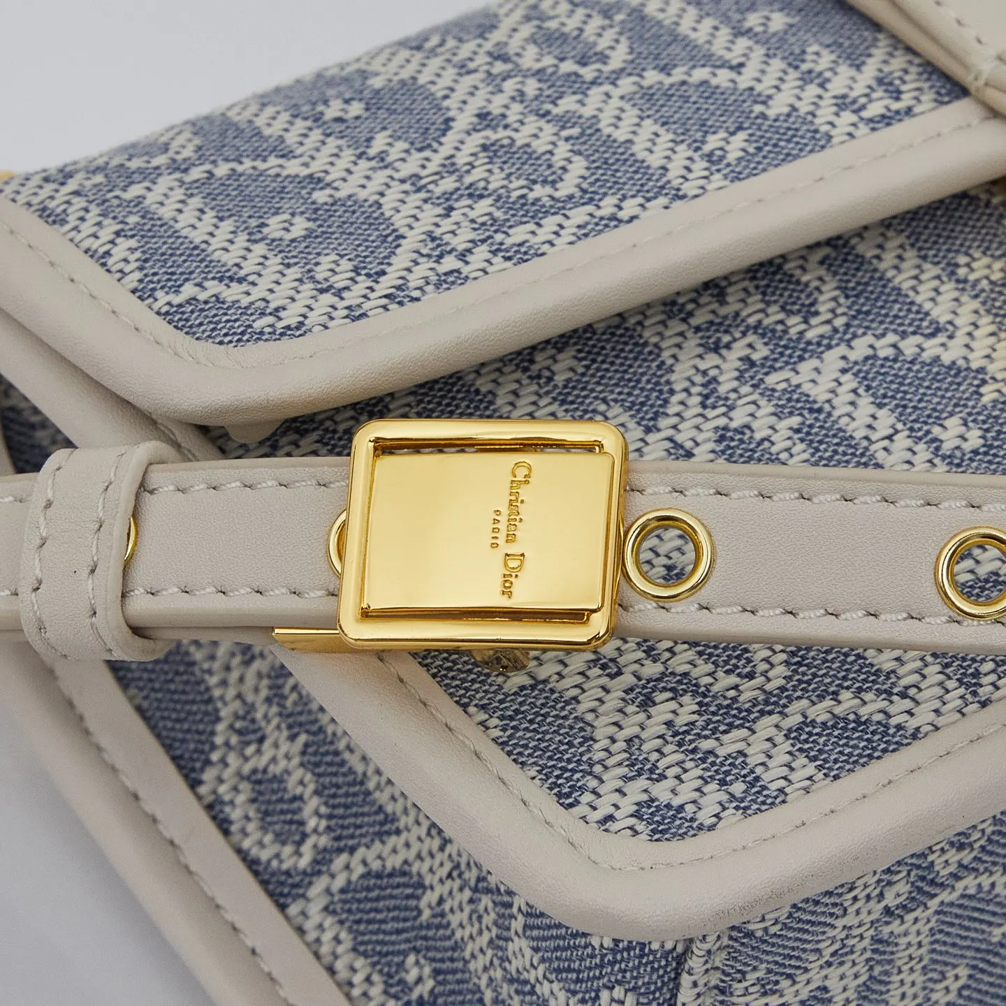 Blue Gold Chain Bag