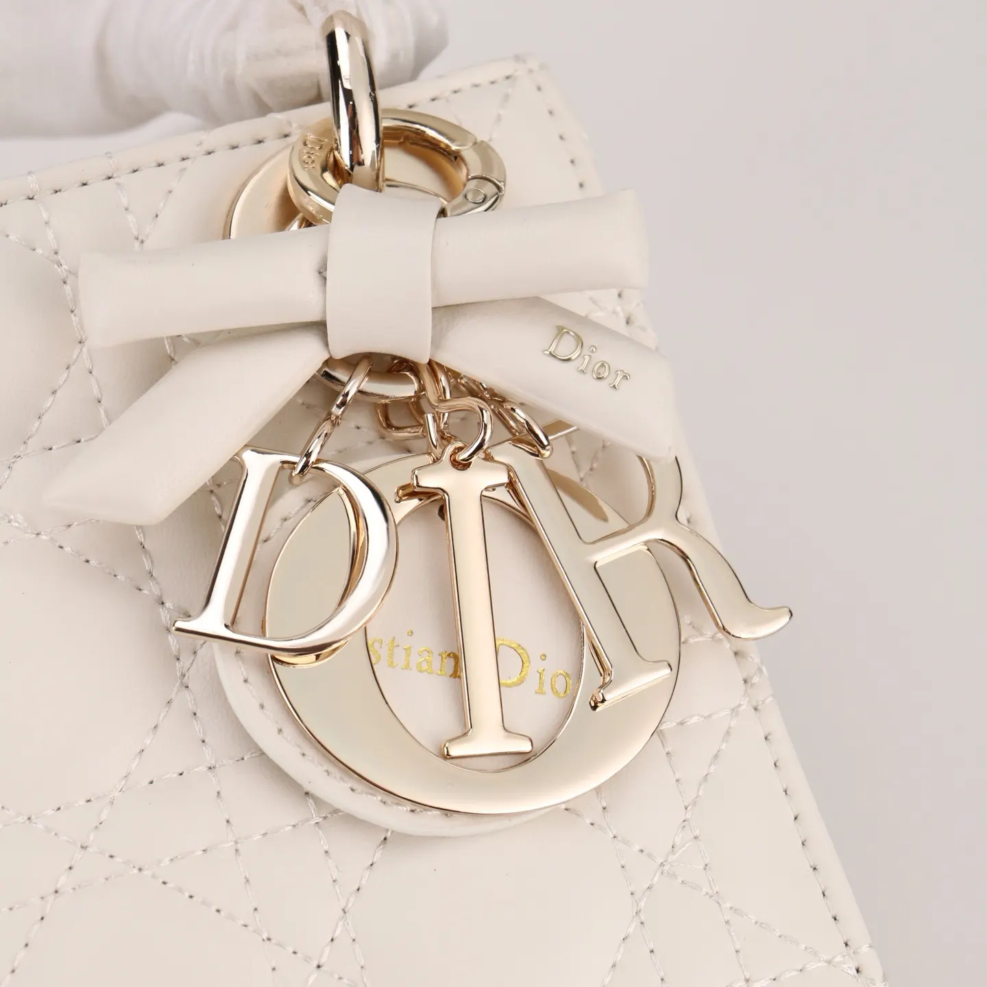 Dior Lady Dior Lady Sheepskin Handbag Top Handle Bag