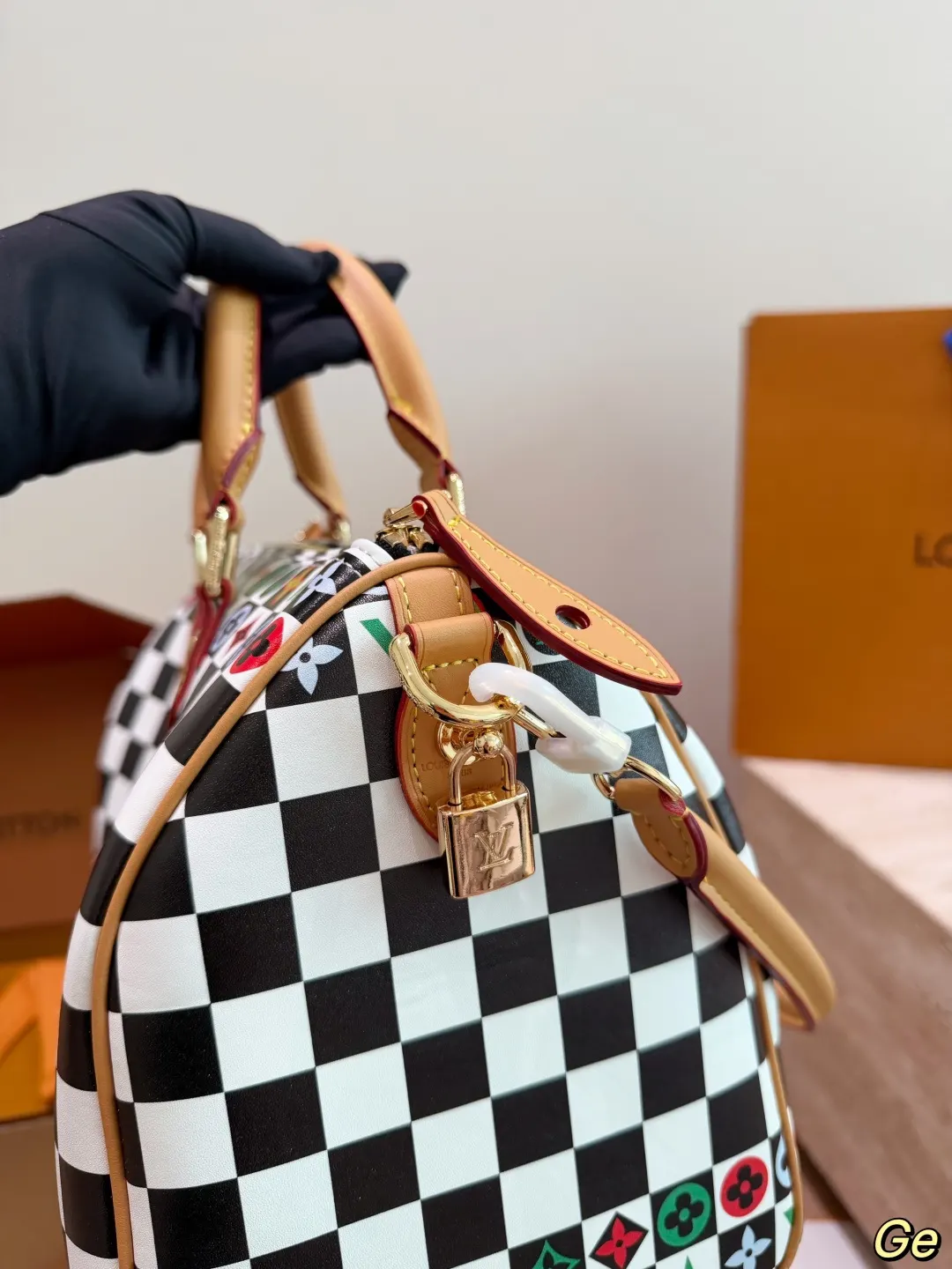Louis Vuitton Black White Tote Bag