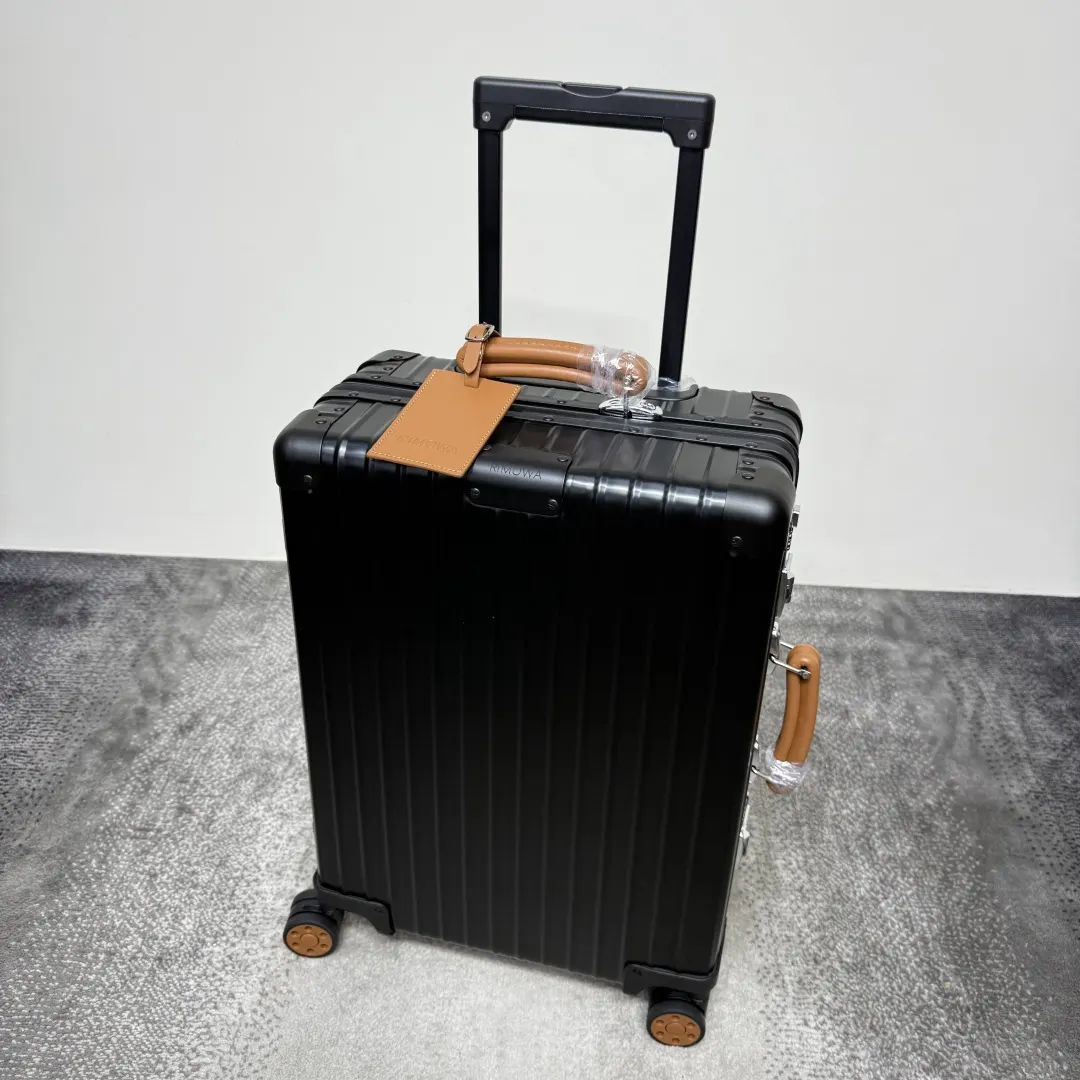 黑色 銀色 色系 全鋁镁合金 升级至尊宝 彩色皮質手把 行李箱 旅行拉杆款 輕便出行款