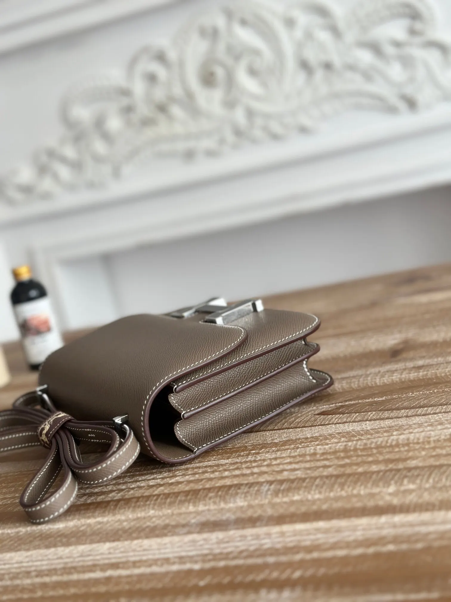 Hermès Constance 大象灰 Epsom掌纹牛皮 斜挎包 19cm